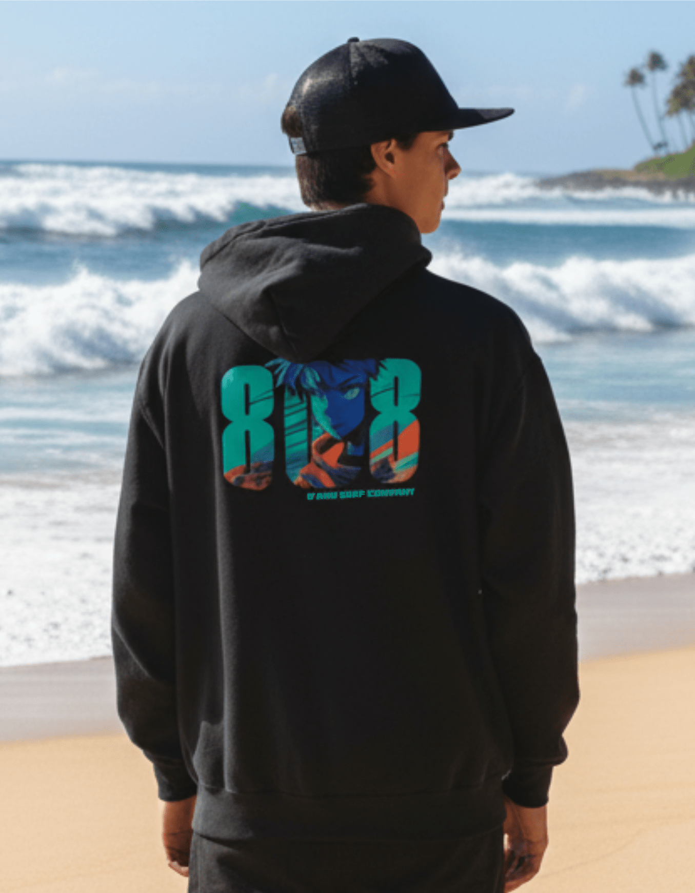 808 Hawaii Anime Vibes Men's Surf Hoodie Sweatshirt – O'ahu Surf