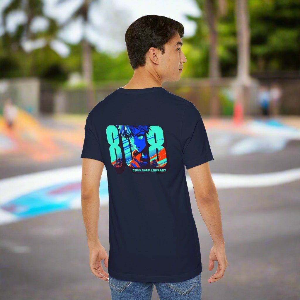 808 Hawaii Anime Vibes T-shirt - O'ahu Surf Company