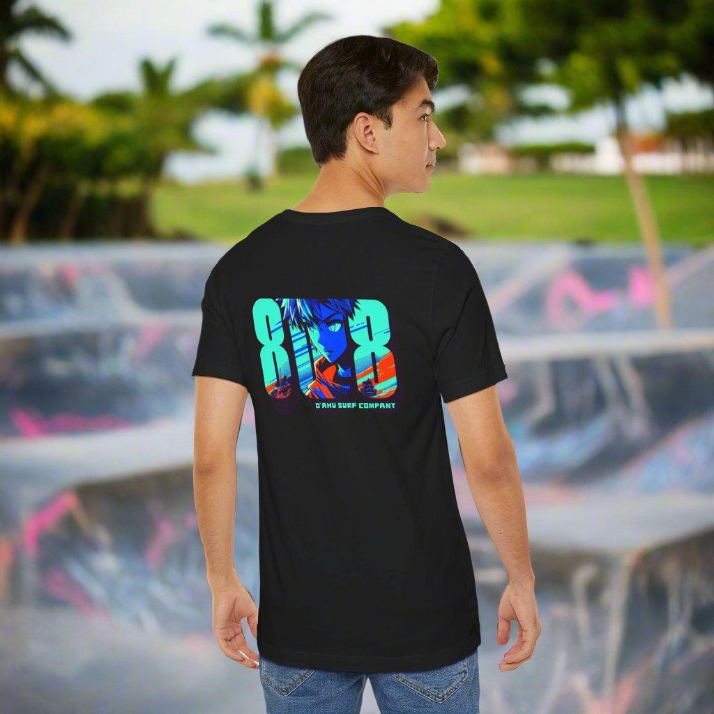 808 Hawaii Anime Vibes T-shirt - O'ahu Surf Company