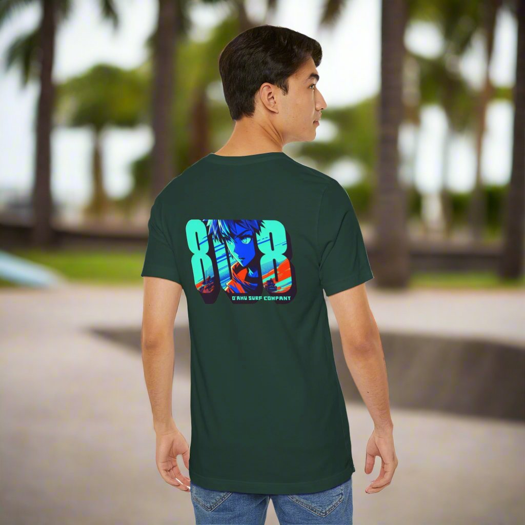 808 Hawaii Anime Vibes T-shirt - O'ahu Surf Company