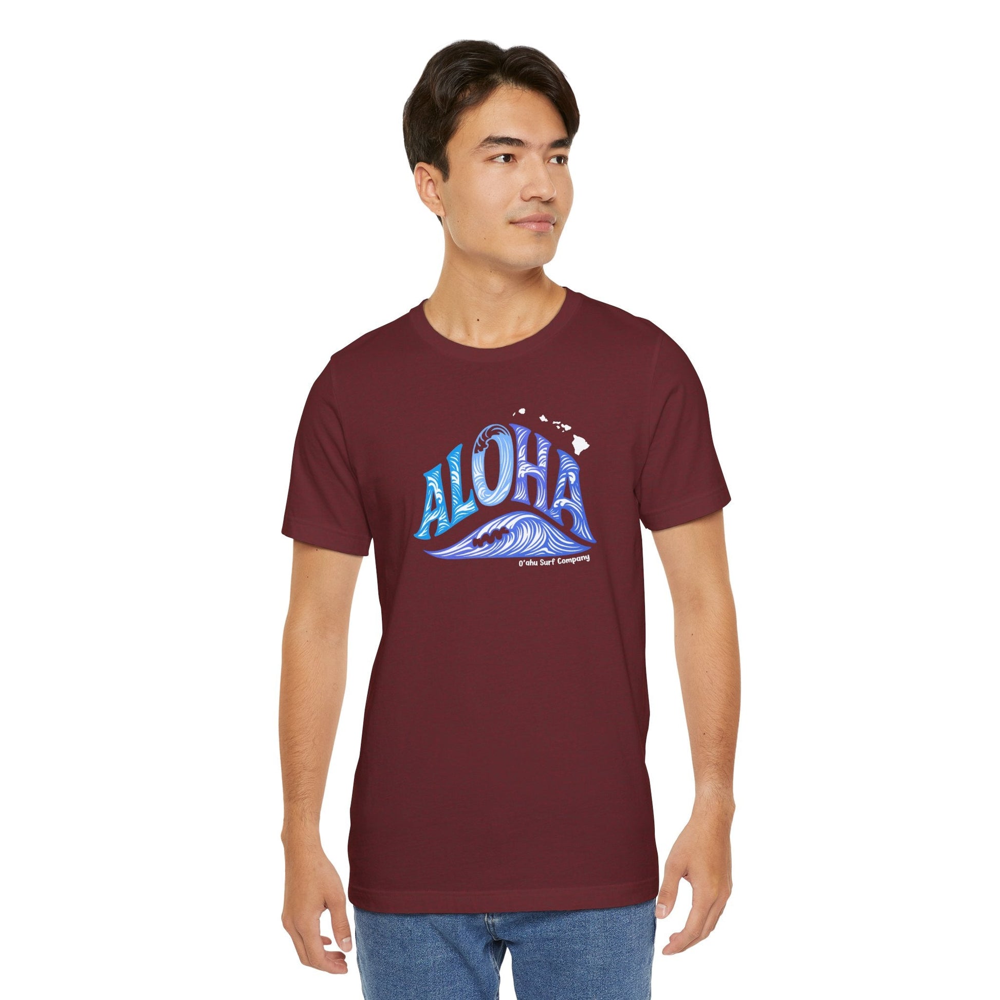 Aloha Hawaii Ocean Wave TShirt - O'ahu Surf Company