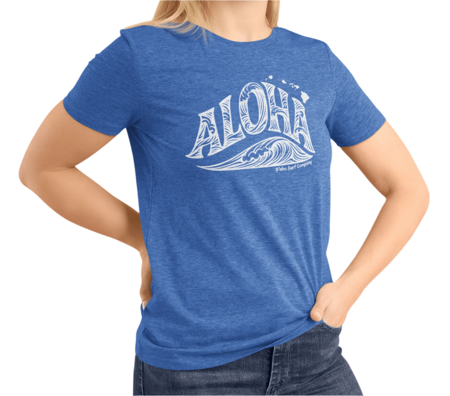 Aloha Hawaii Wave T-shirt - O'ahu Surf Company
