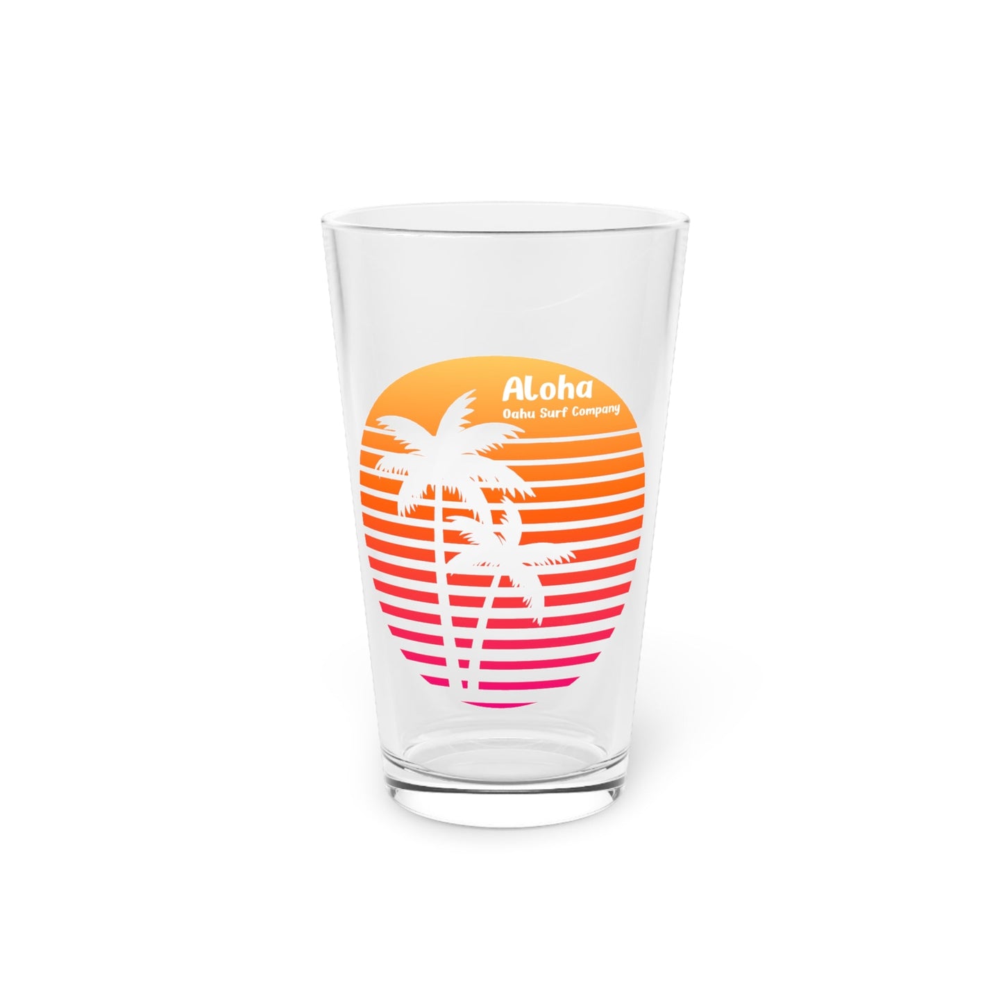 Aloha O'ahu Surf Company Hawaii Pint Glass - O'ahu Surf Company