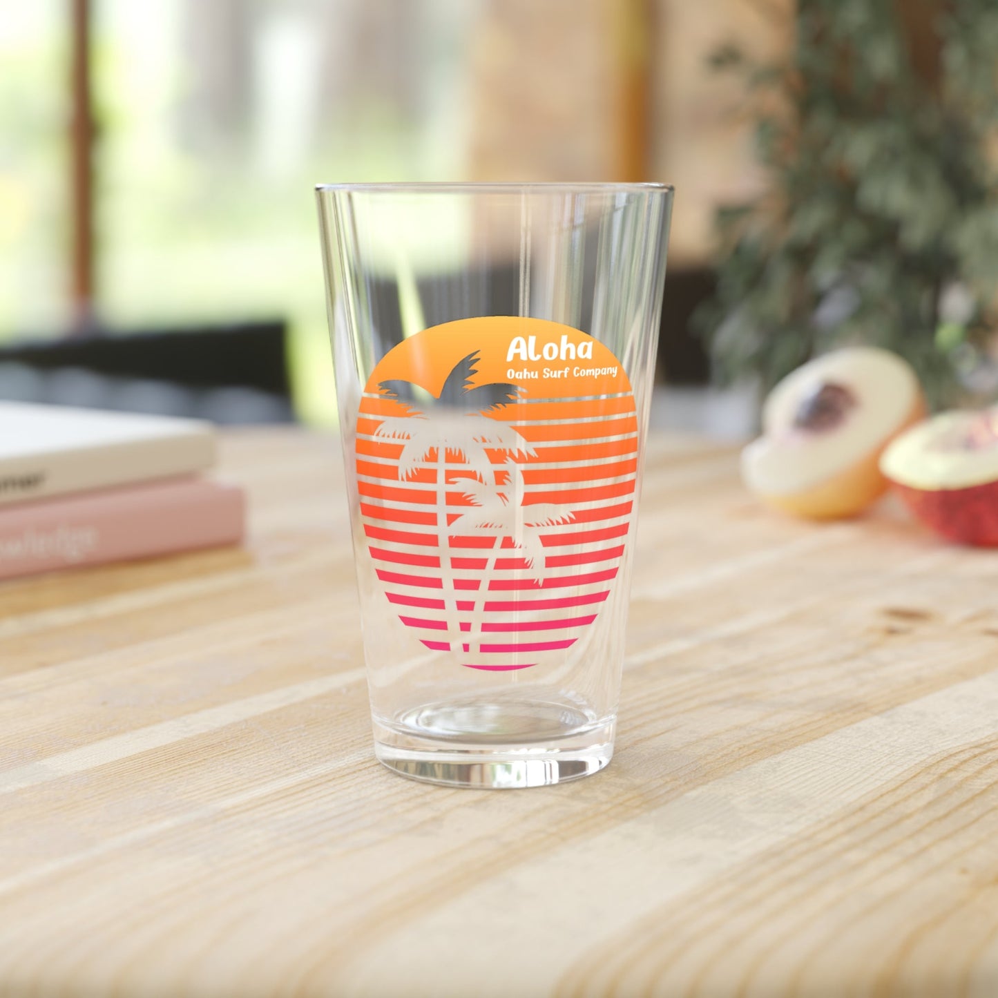 Aloha O'ahu Surf Company Hawaii Pint Glass - O'ahu Surf Company