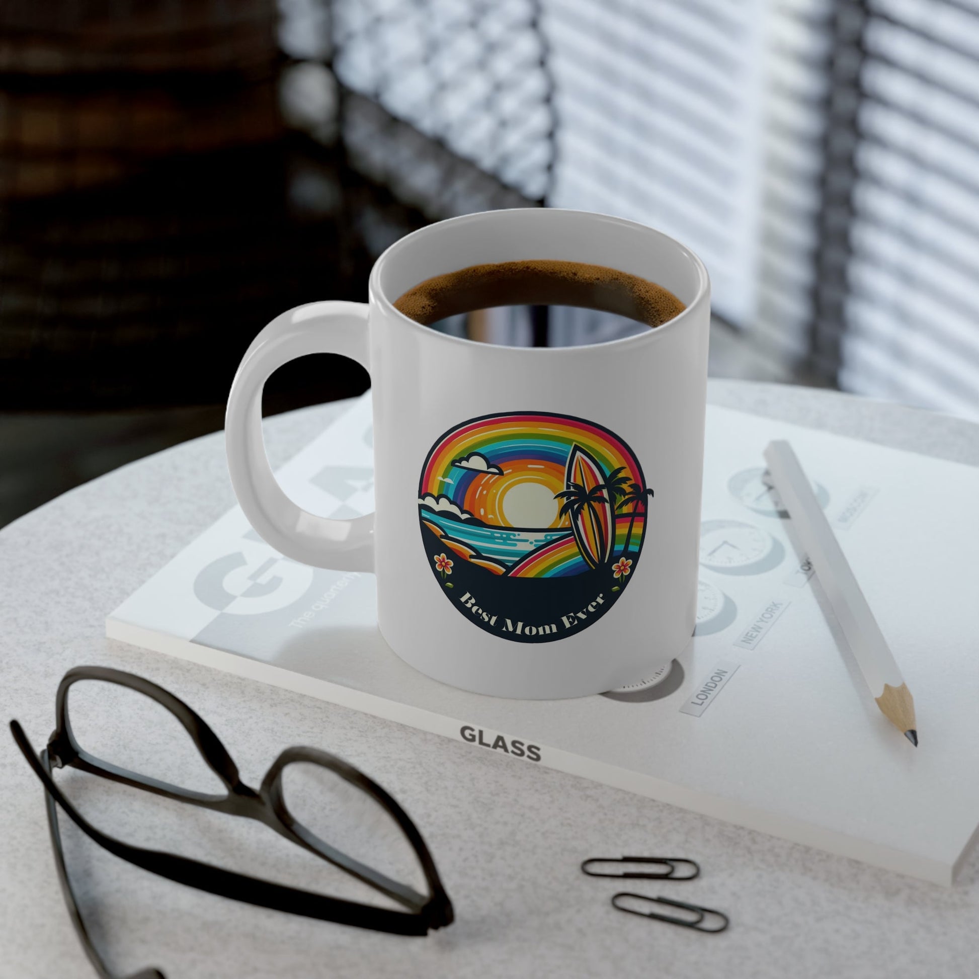 Best Mom Ever Island Rainbow Coffee Jumbo Mug, 20oz - O'ahu Surf Company