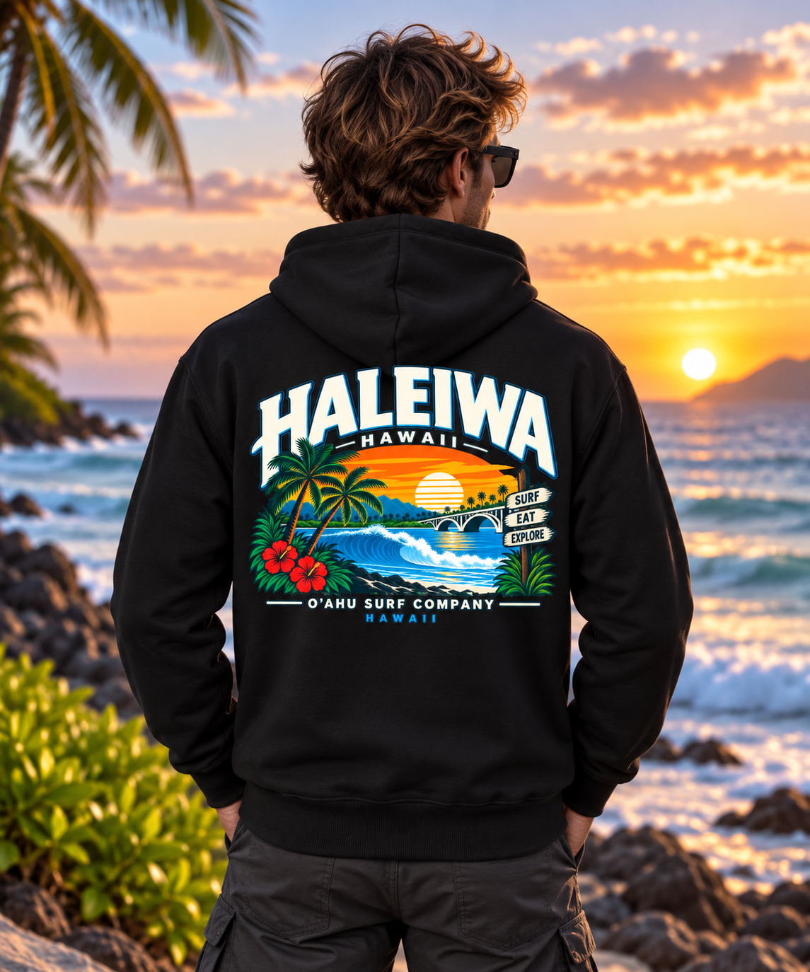 Haleiwa Hawaii North Shore Surf Hoodie | O'ahu Surf Company