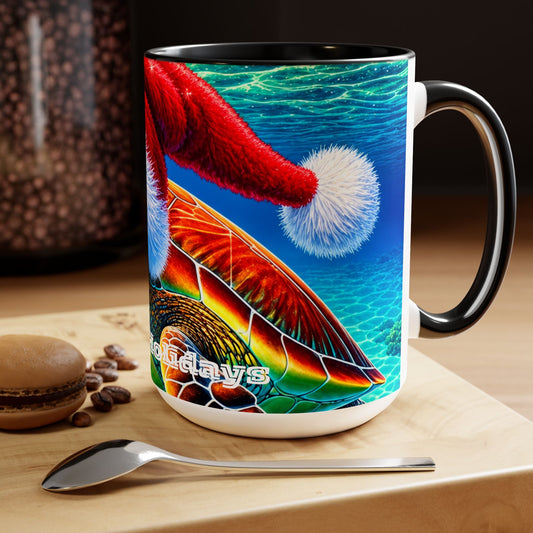 Happy Holidays Sea Turtle Christmas Coffee Mug - O'ahu Surf Company
