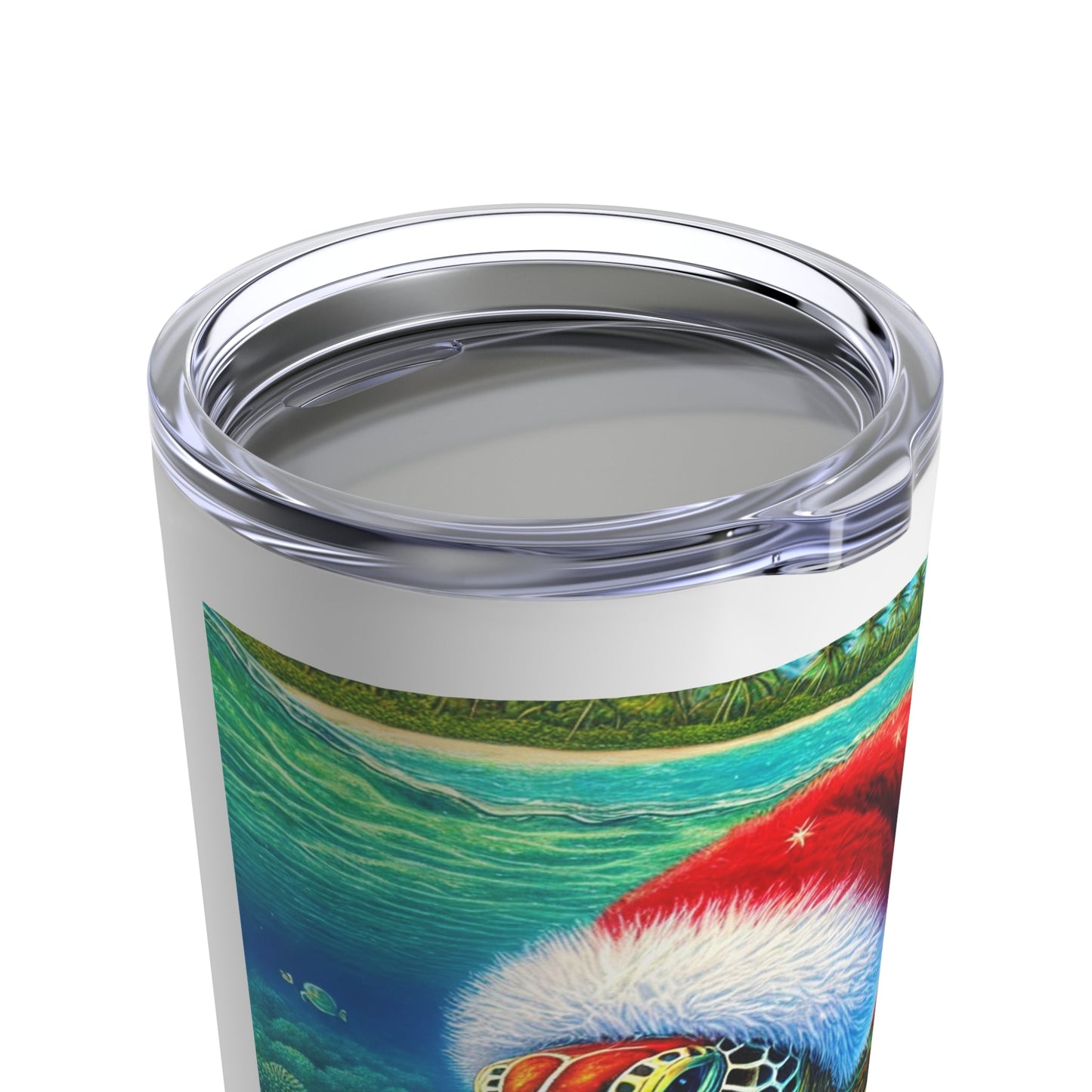 Happy Holidays Sea Turtle Christmas Tumbler Cup 20oz - O'ahu Surf Company
