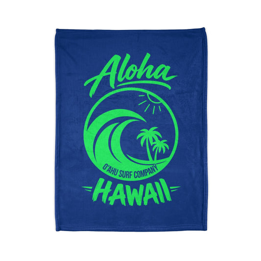 Hawaii Aloha Ocean Wave Throw Blanket - O'ahu Surf Company