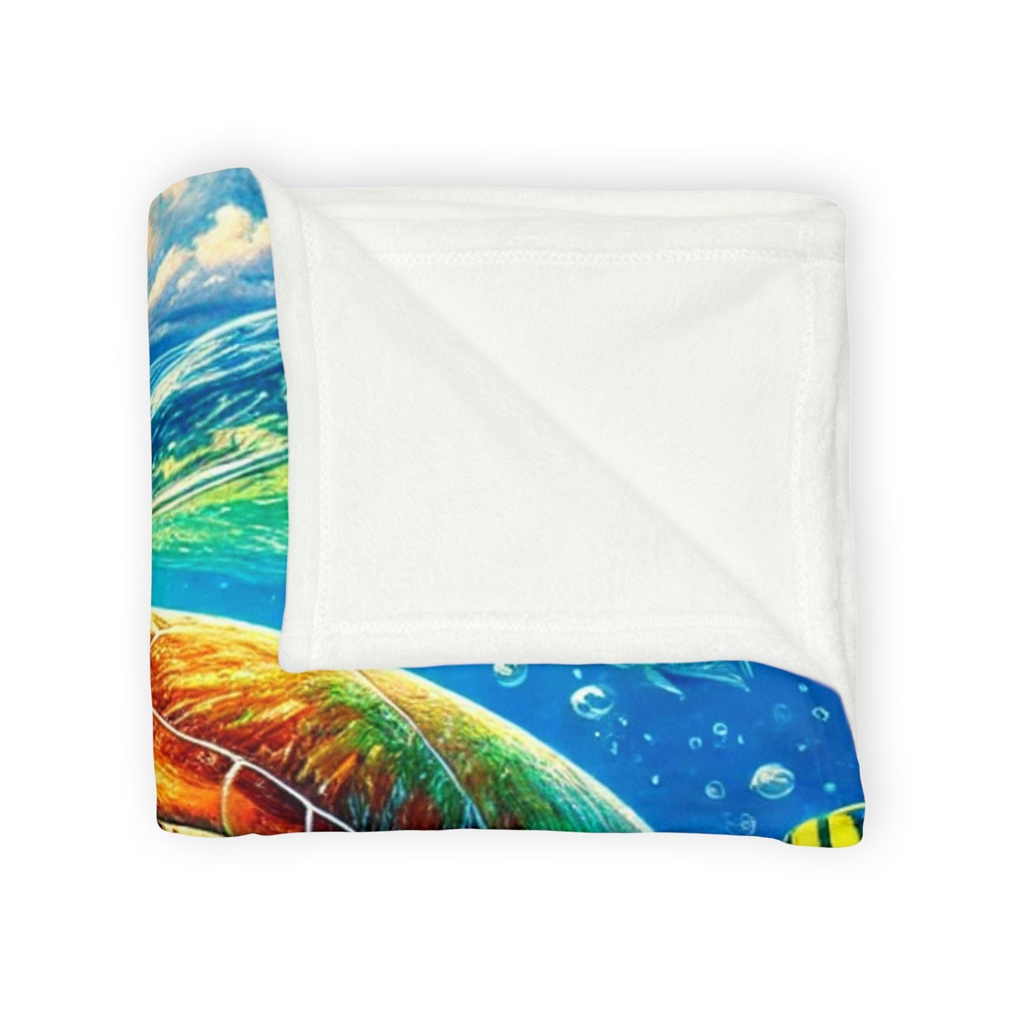 Hawaii Green Sea Turtle Fleece Throw Blanket - O'ahu Surf Company