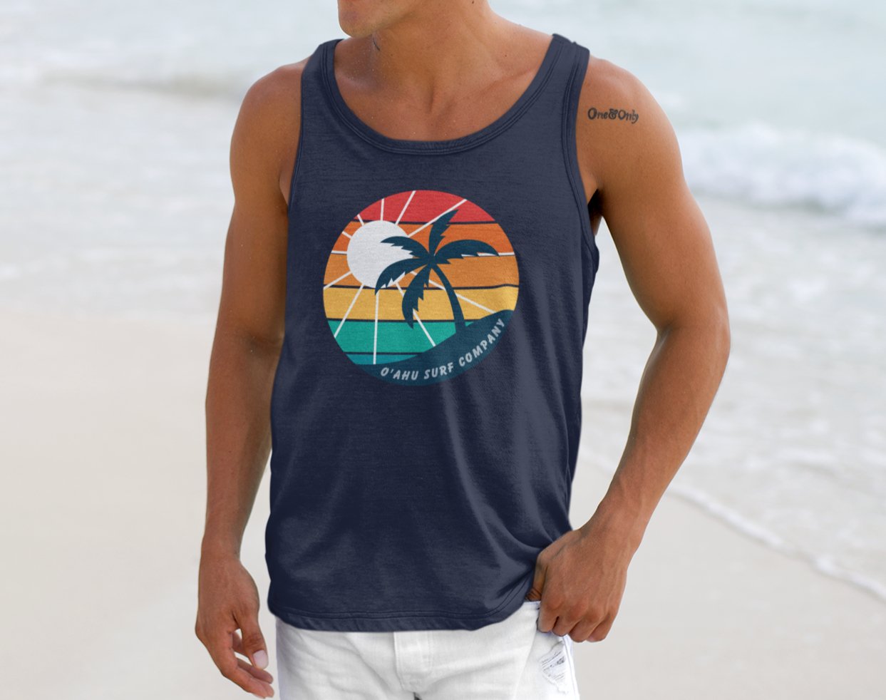Hawaii Rainbow Colors Unisex Island Surf Tank Top - O'ahu Surf Company