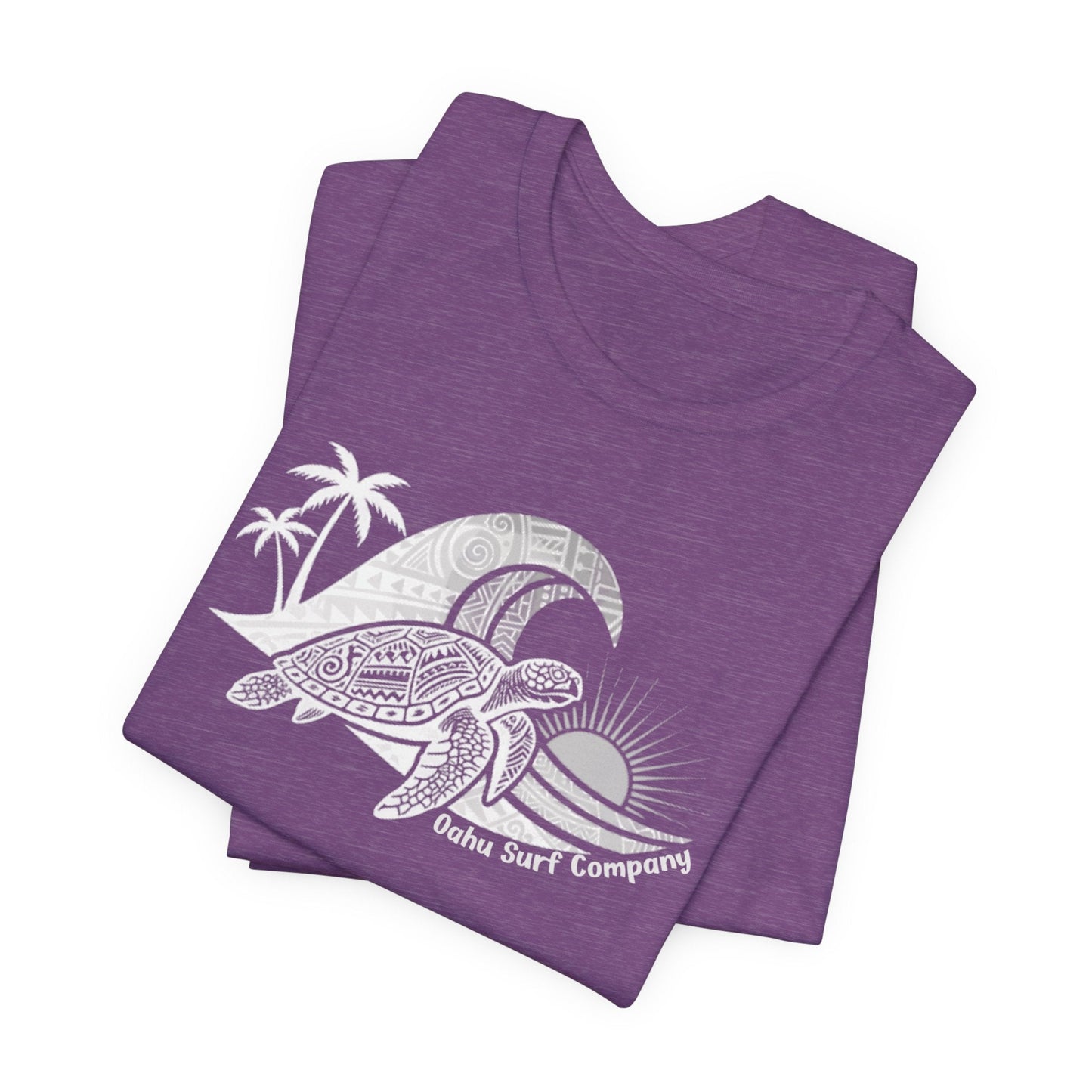 Hawaiian Sea Turtle Ocean Wave Graphic Tee - O'ahu Surf Company
