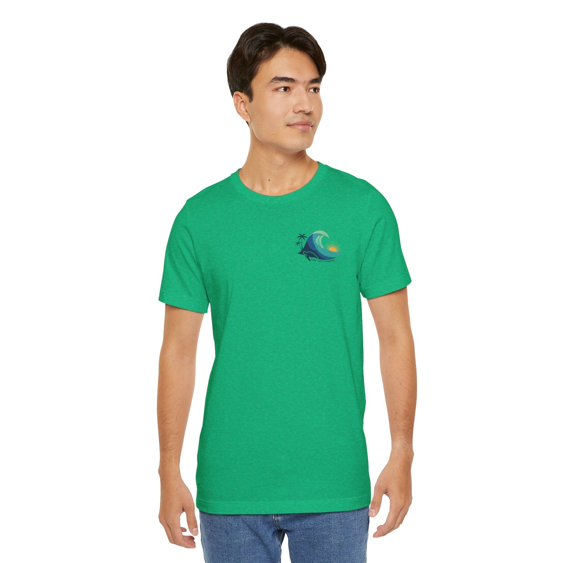 Hawaiian Turtle Ocean Wave Men’s Graphic Tee - O'ahu Surf Company
