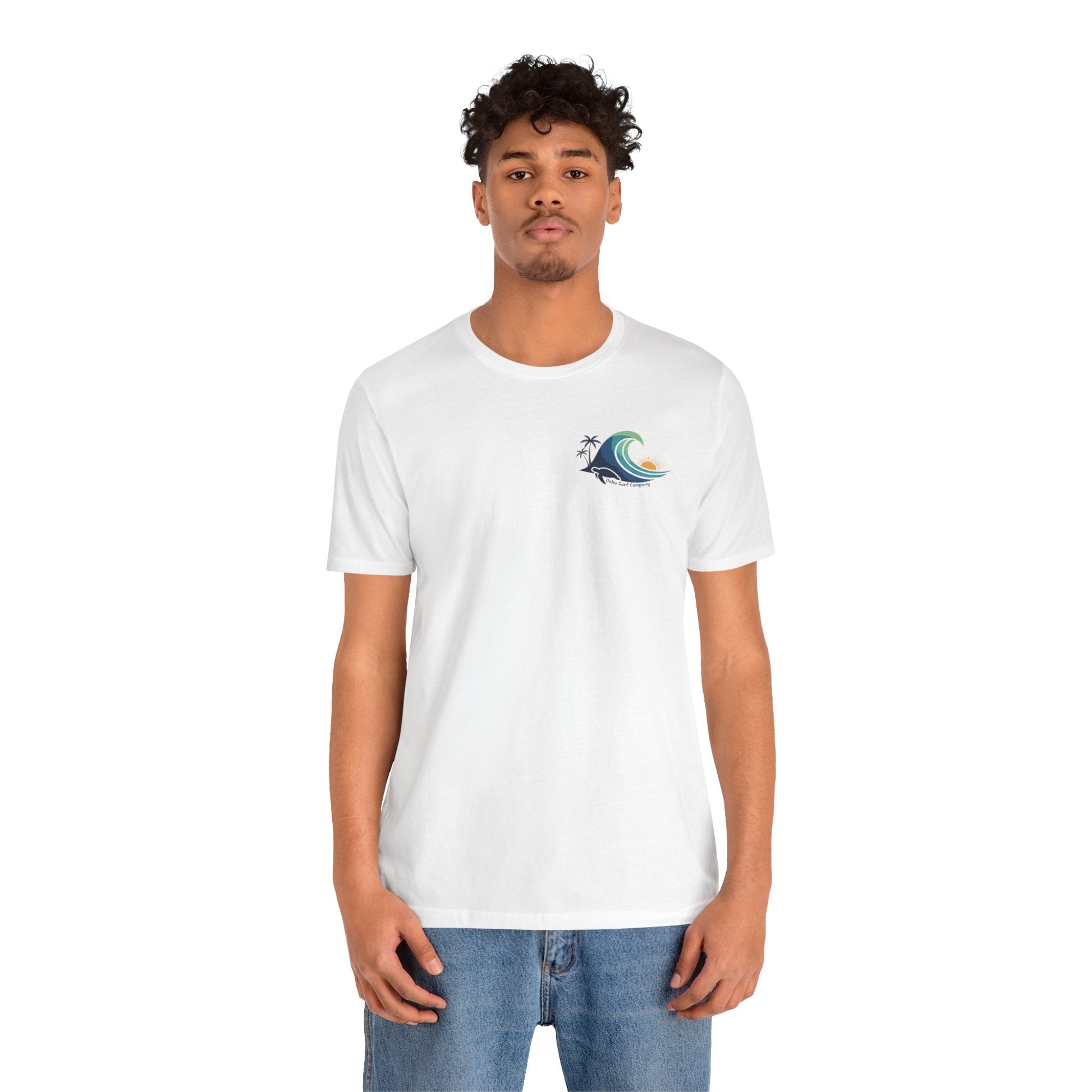 Hawaiian Turtle Ocean Wave Men’s Graphic Tee - O'ahu Surf Company