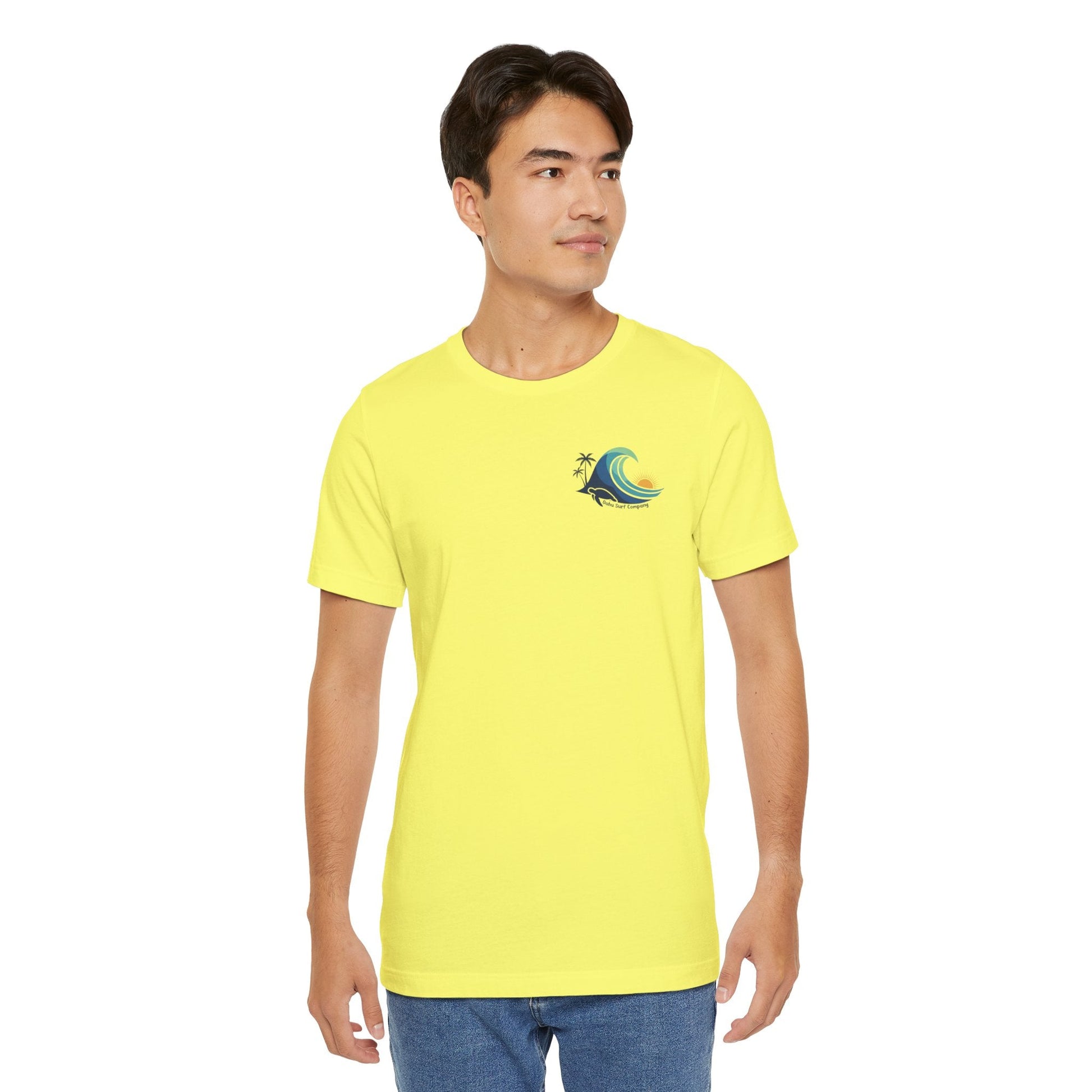 Hawaiian Turtle Ocean Wave Men’s Graphic Tee - O'ahu Surf Company