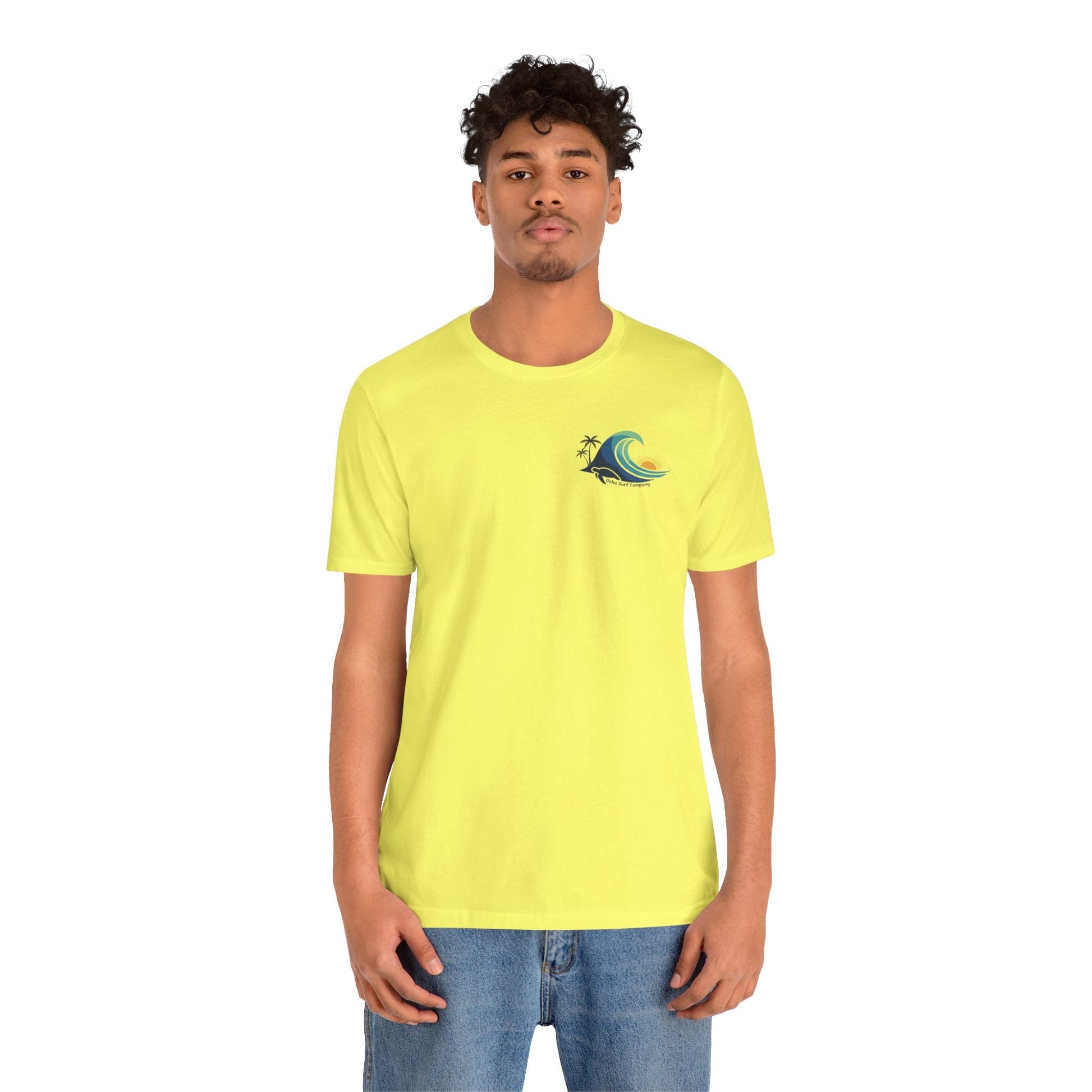 Hawaiian Turtle Ocean Wave Men’s Graphic Tee - O'ahu Surf Company