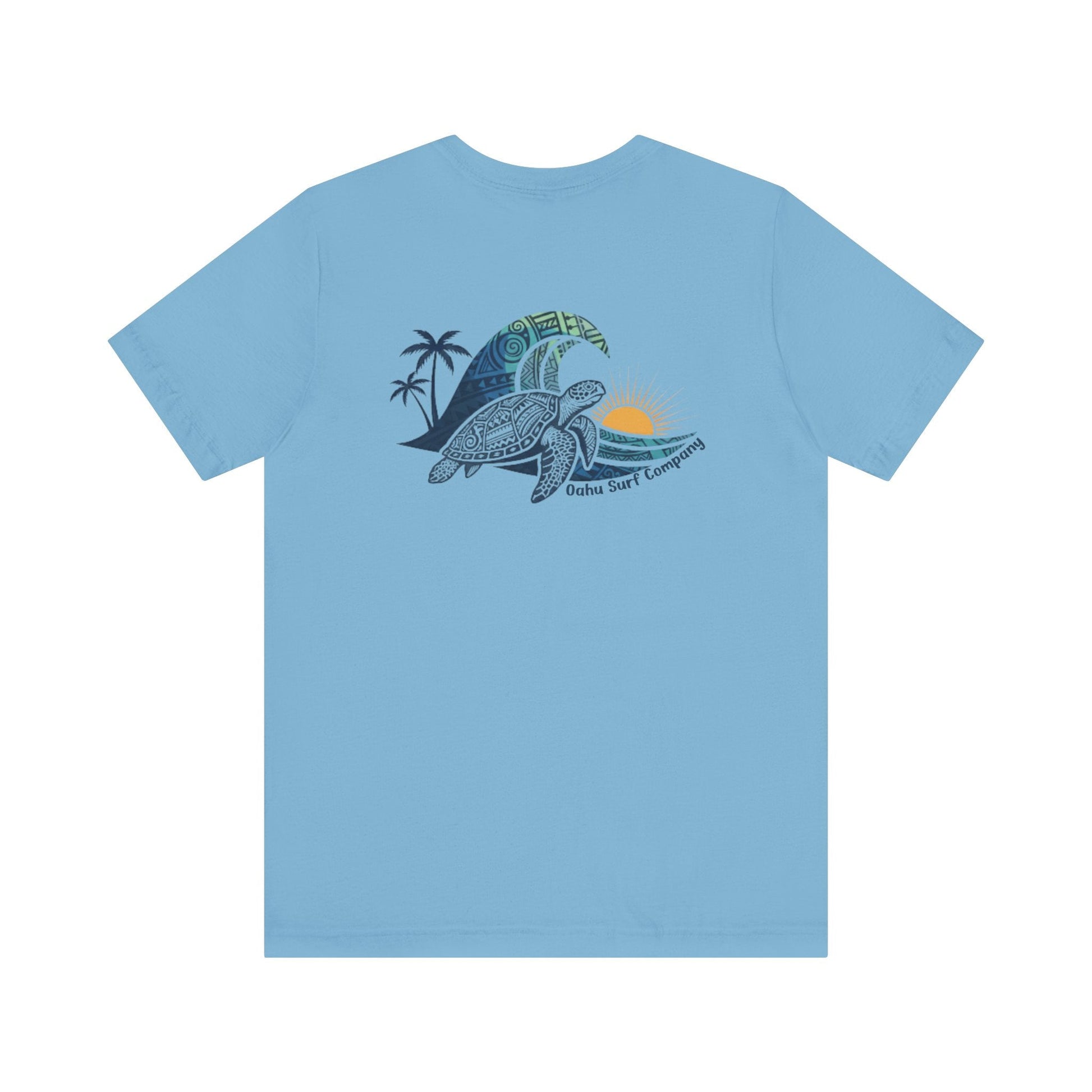 Hawaiian Turtle Ocean Wave Men’s Graphic Tee - O'ahu Surf Company