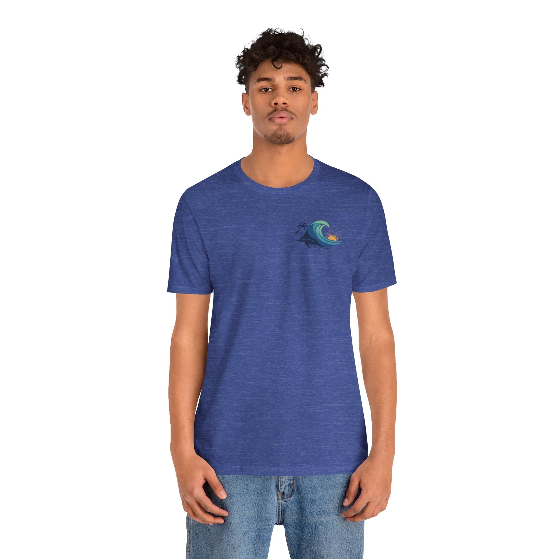 Hawaiian Turtle Ocean Wave Men’s Graphic Tee - O'ahu Surf Company