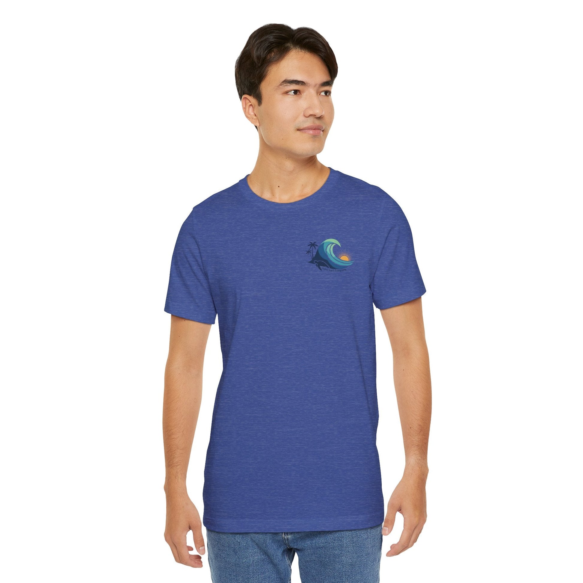 Hawaiian Turtle Ocean Wave Men’s Graphic Tee - O'ahu Surf Company