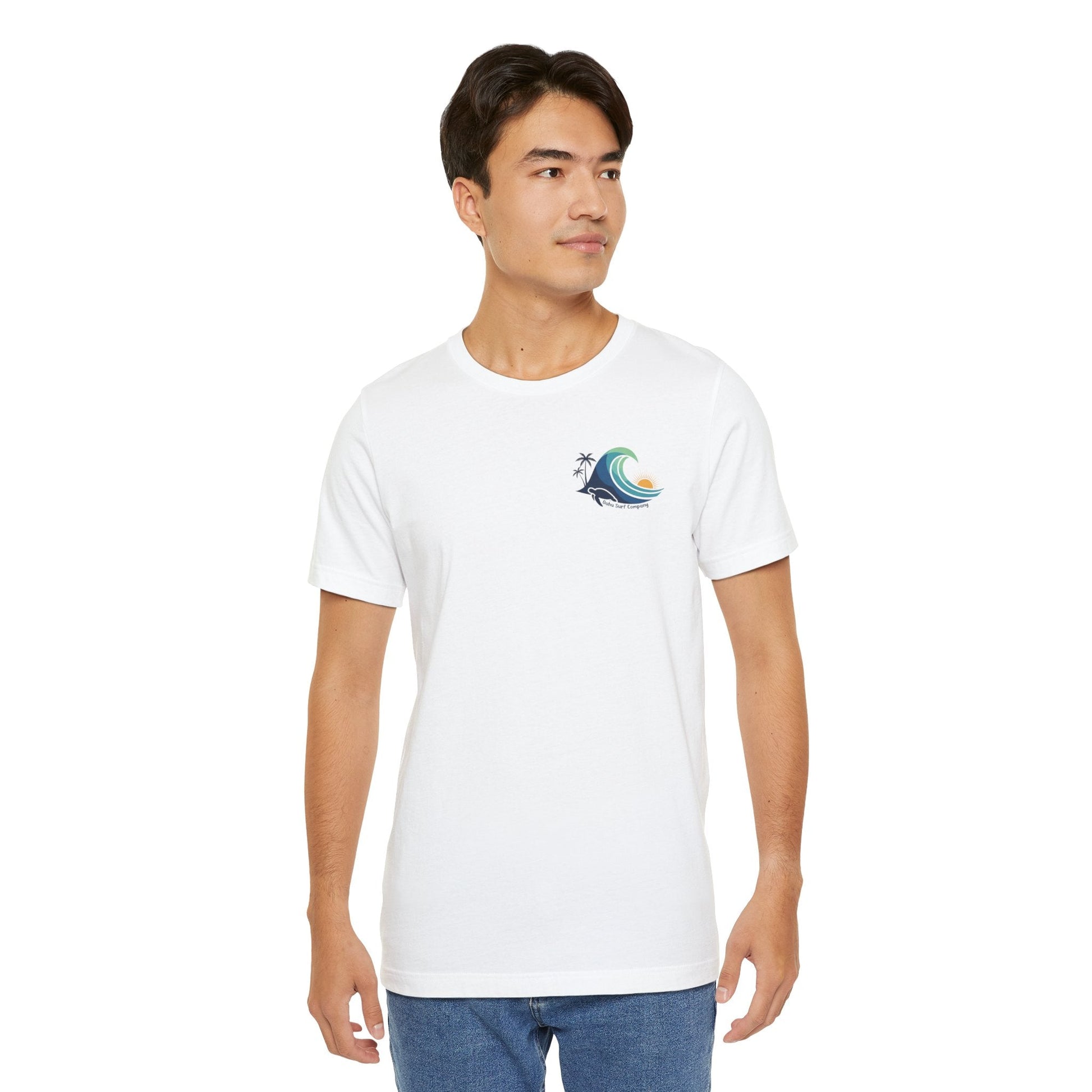 Hawaiian Turtle Ocean Wave Men’s Graphic Tee - O'ahu Surf Company