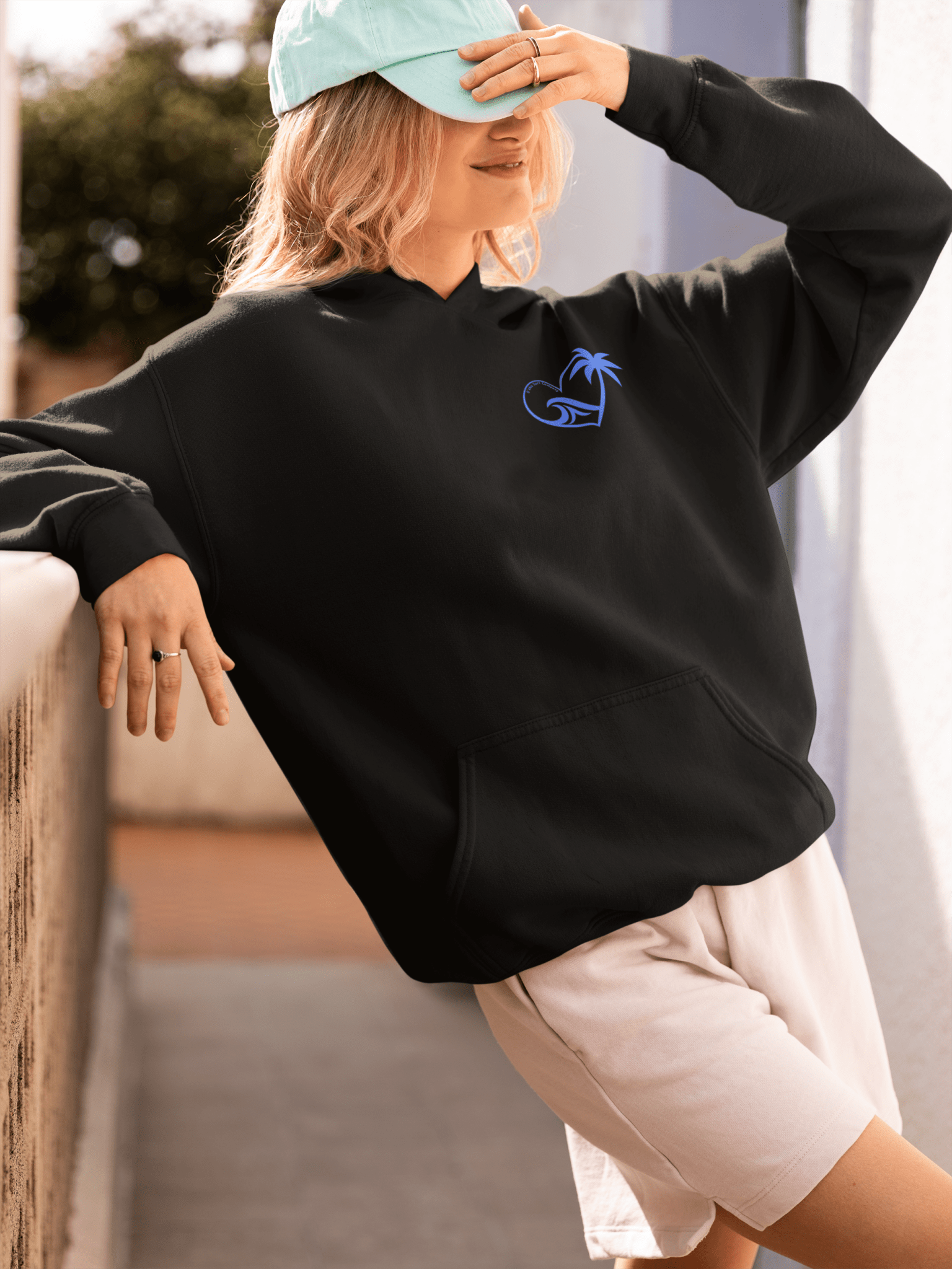 Island Wave Womens Hoodie Island Style Sweatshirt O’ahu Surf Company Hawaii - O'ahu Surf Company