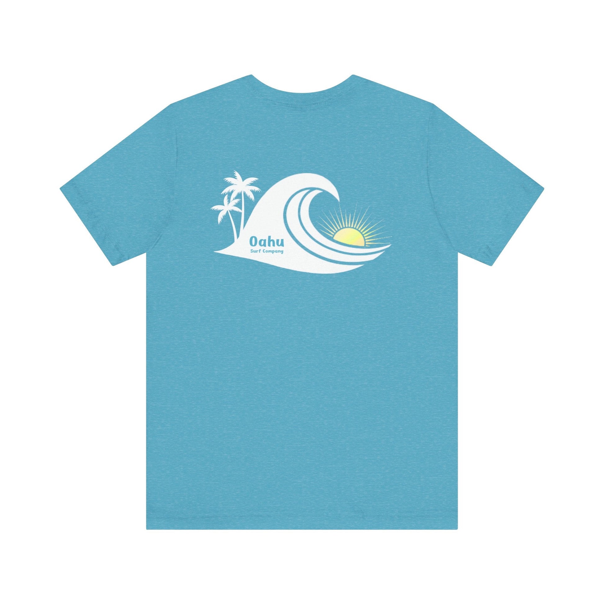 Island Wave Women’s Tee White Logo – O’ahu Surf Company Hawaii Surf Shirt - O'ahu Surf Company