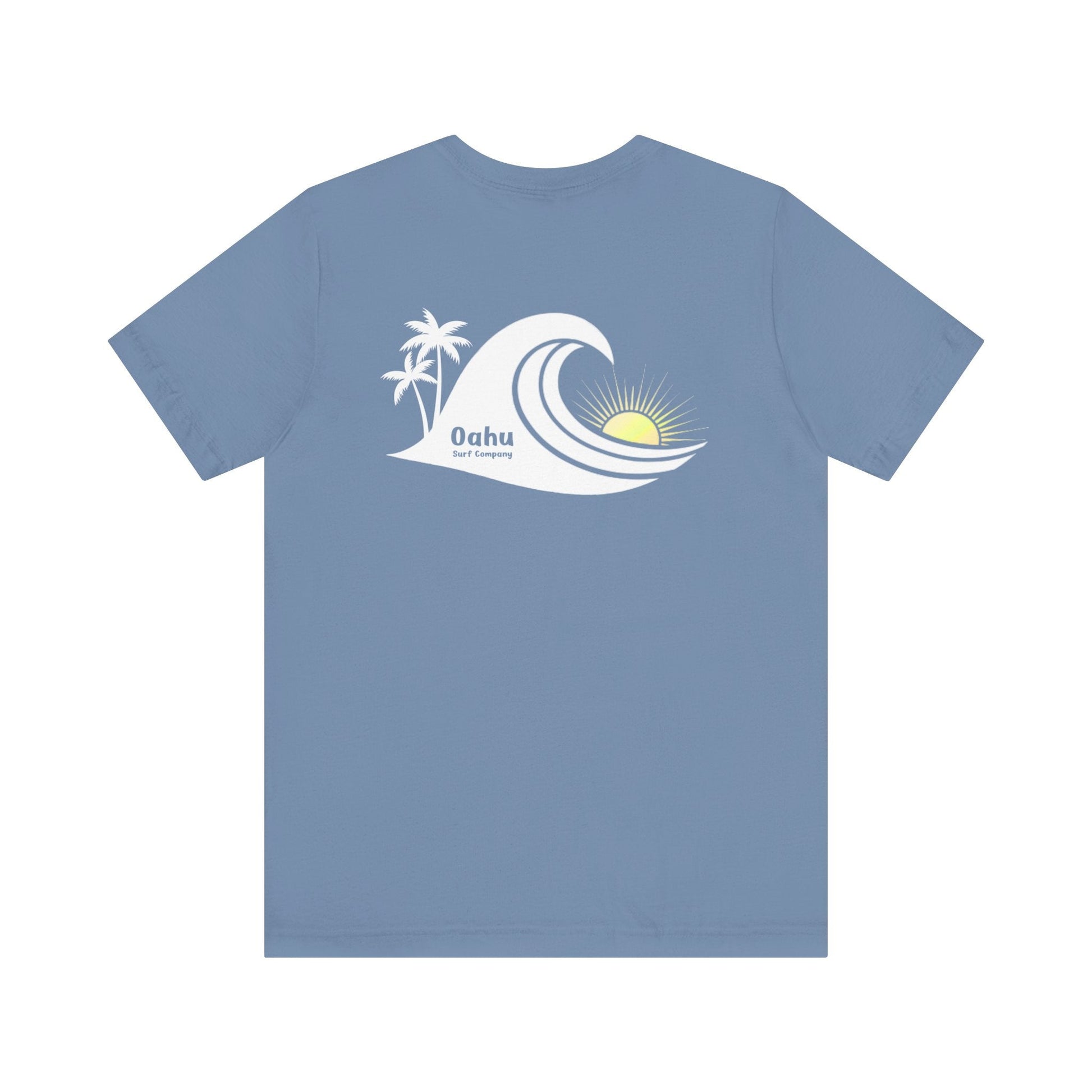 Island Wave Women’s Tee White Logo – O’ahu Surf Company Hawaii Surf Shirt - O'ahu Surf Company