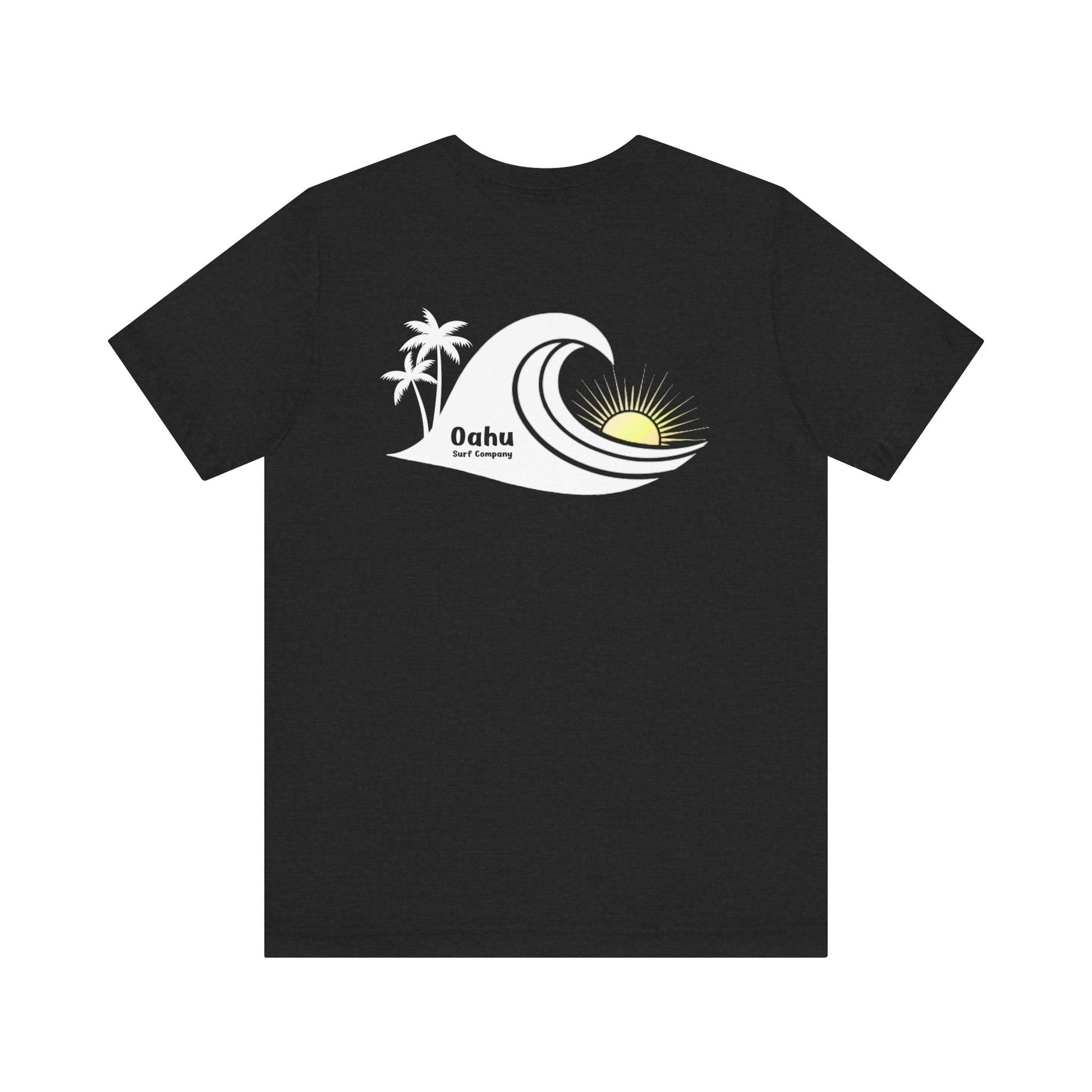 Island Wave Women’s Tee White Logo – O’ahu Surf Company Hawaii Surf Shirt - O'ahu Surf Company