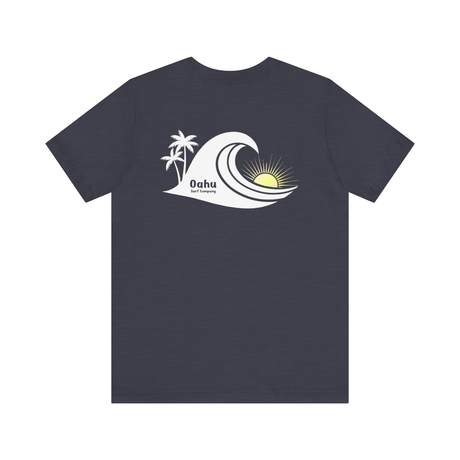 Island Wave Women’s Tee White Logo – O’ahu Surf Company Hawaii Surf Shirt - O'ahu Surf Company