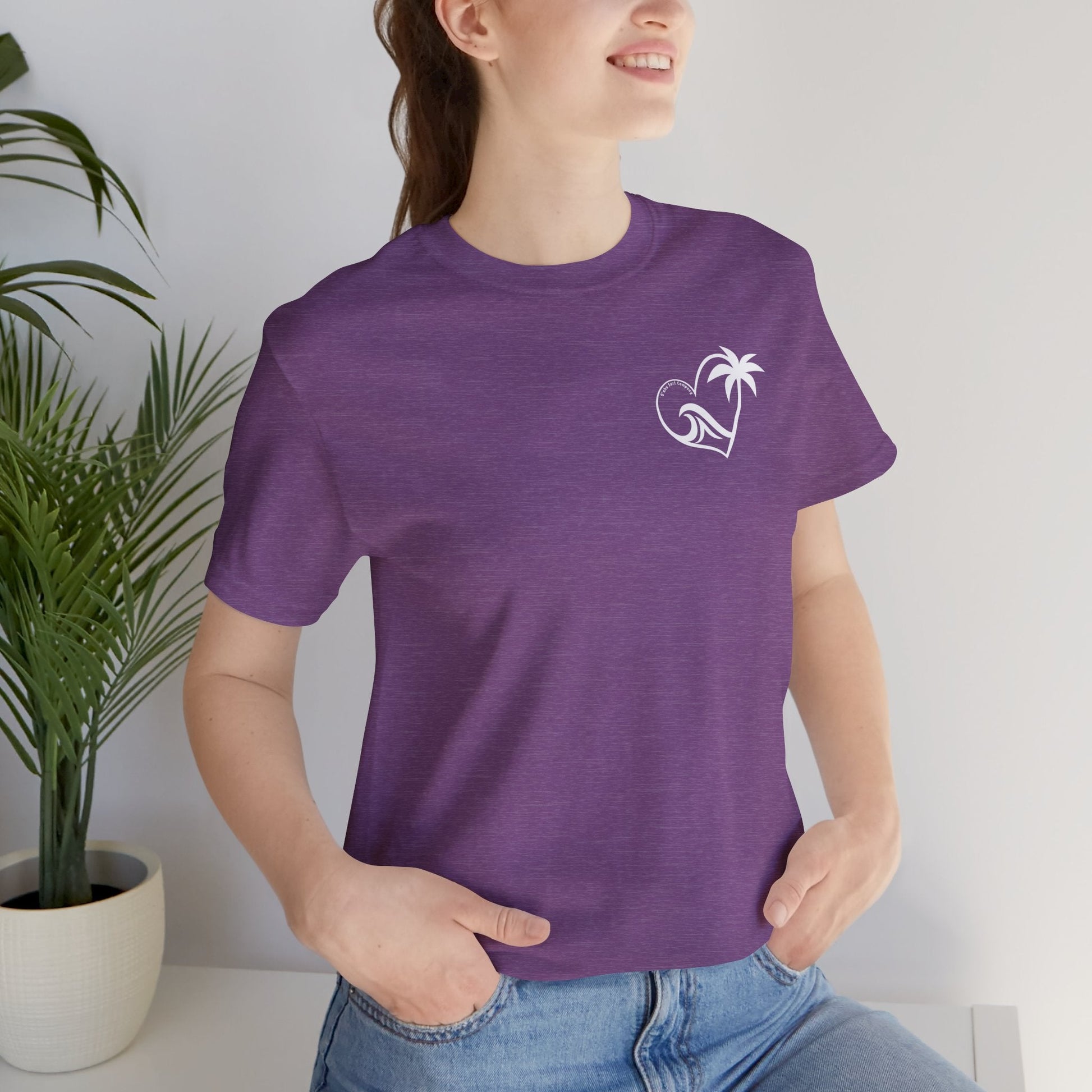 Island Wave Women’s Tee White Logo – O’ahu Surf Company Hawaii Surf Shirt - O'ahu Surf Company