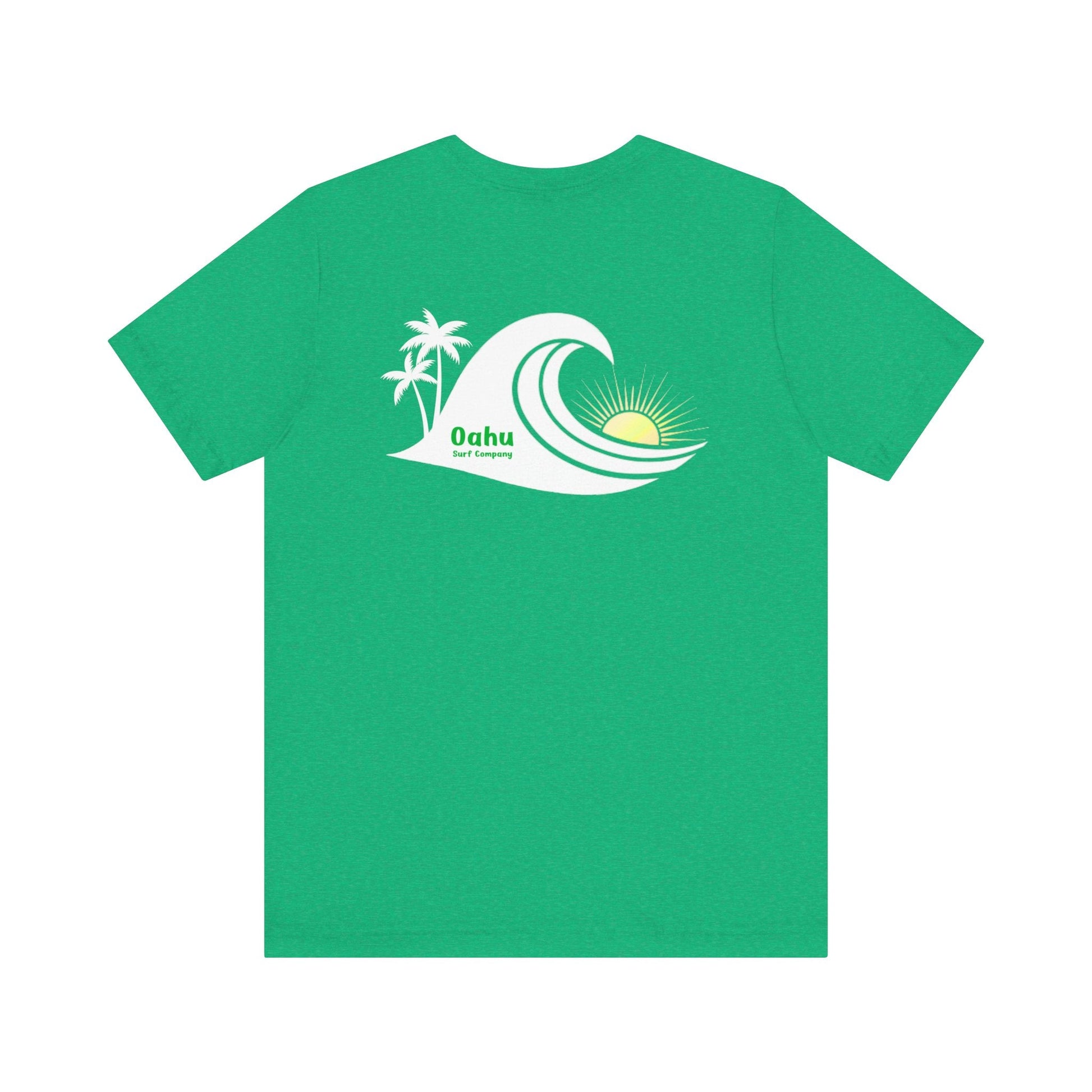 Island Wave Women’s Tee White Logo – O’ahu Surf Company Hawaii Surf Shirt - O'ahu Surf Company