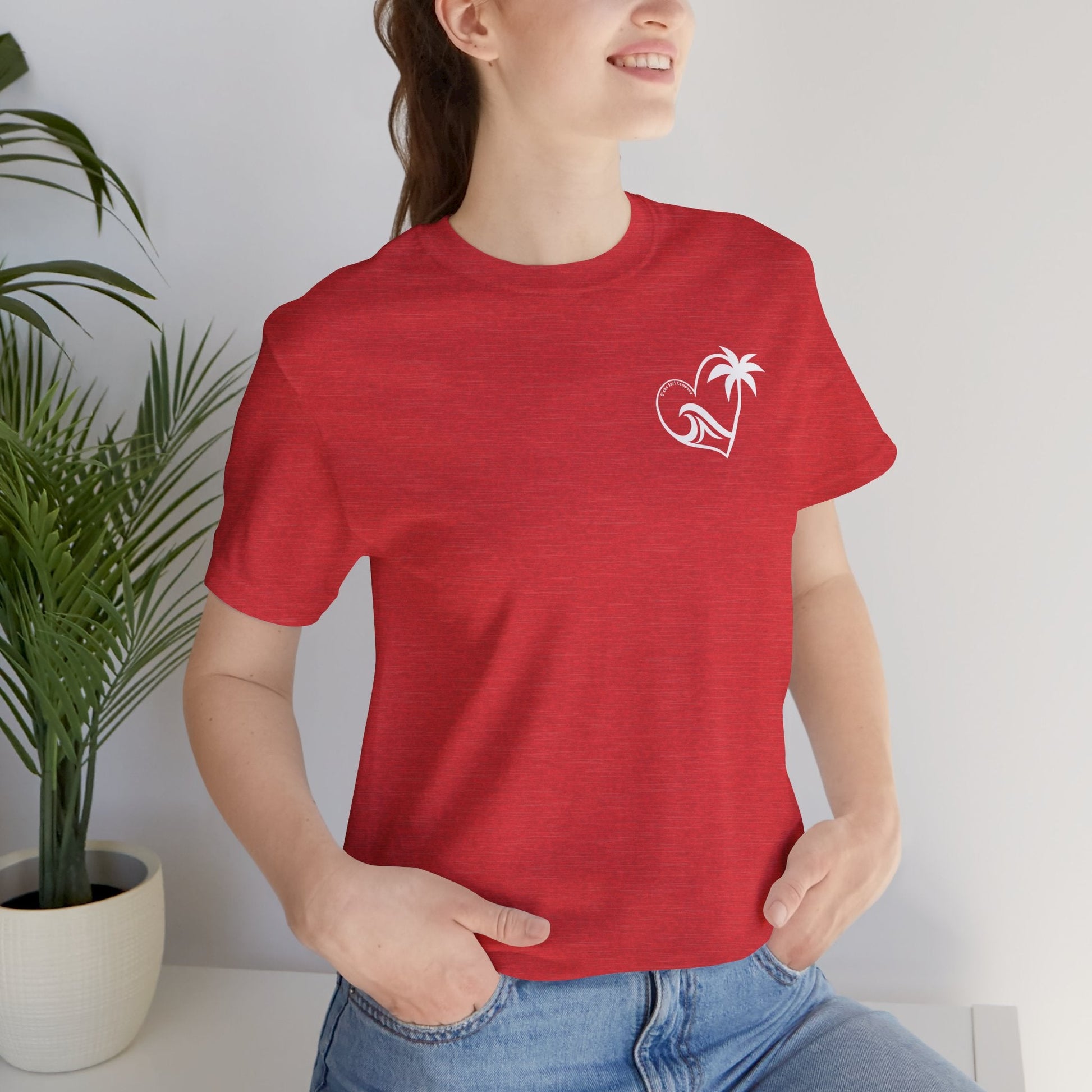 Island Wave Women’s Tee White Logo – O’ahu Surf Company Hawaii Surf Shirt - O'ahu Surf Company