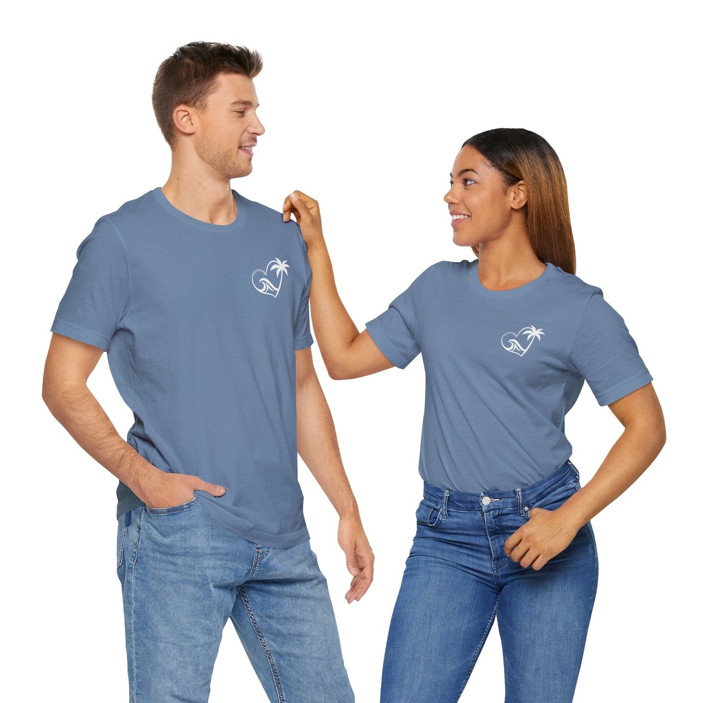 Island Wave Women’s Tee White Logo – O’ahu Surf Company Hawaii Surf Shirt - O'ahu Surf Company