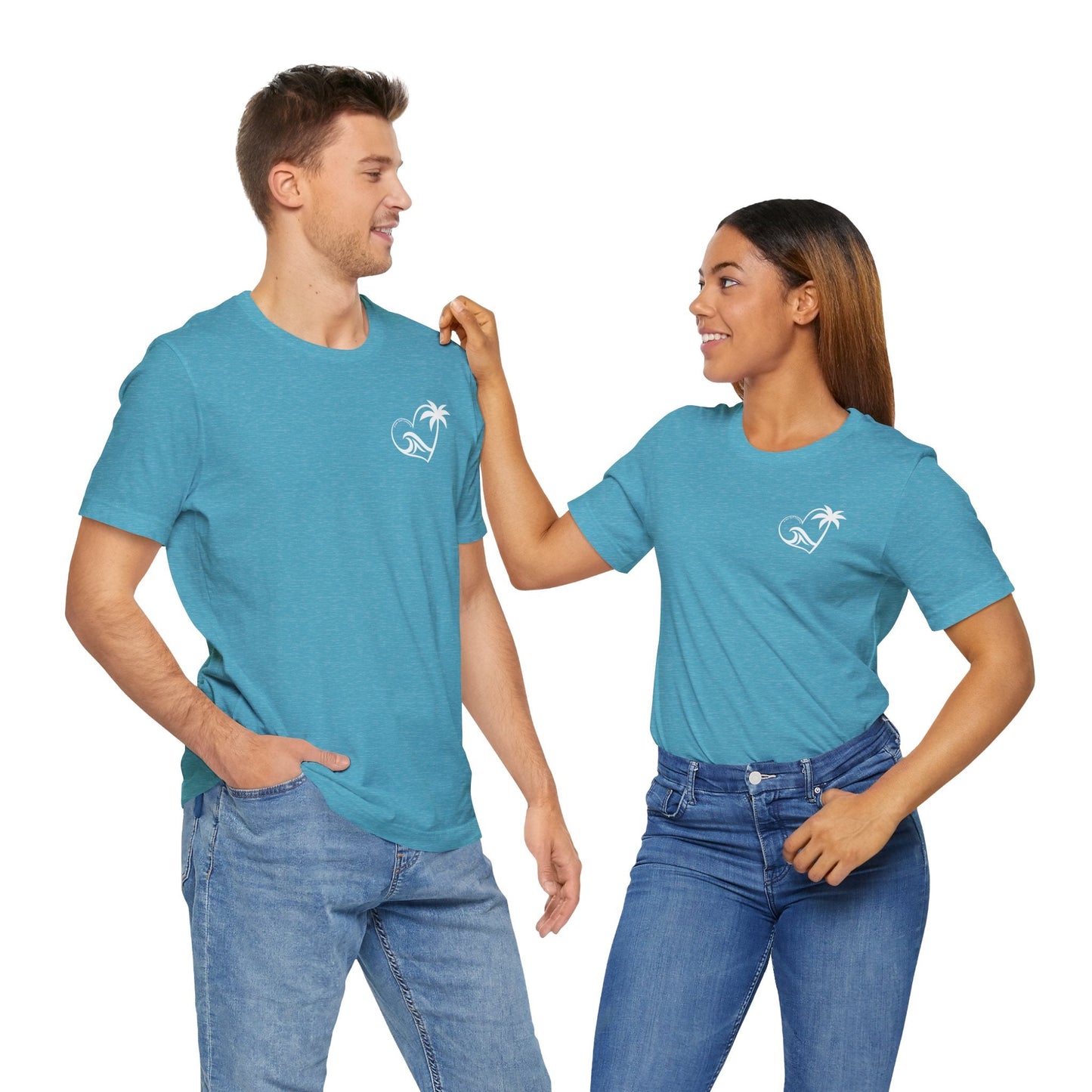Island Wave Women’s Tee White Logo – O’ahu Surf Company Hawaii Surf Shirt - O'ahu Surf Company