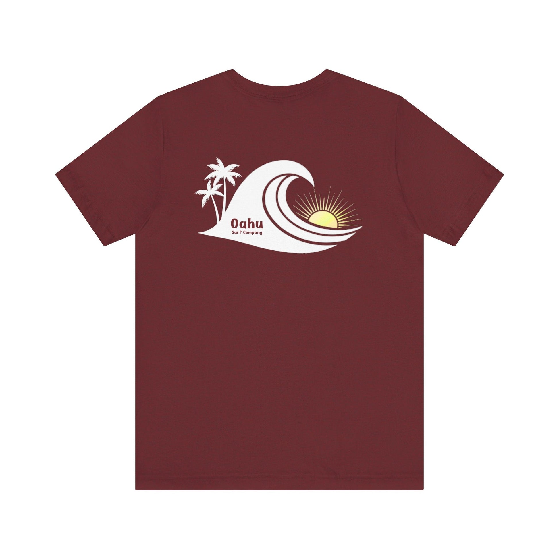 Island Wave Women’s Tee White Logo – O’ahu Surf Company Hawaii Surf Shirt - O'ahu Surf Company