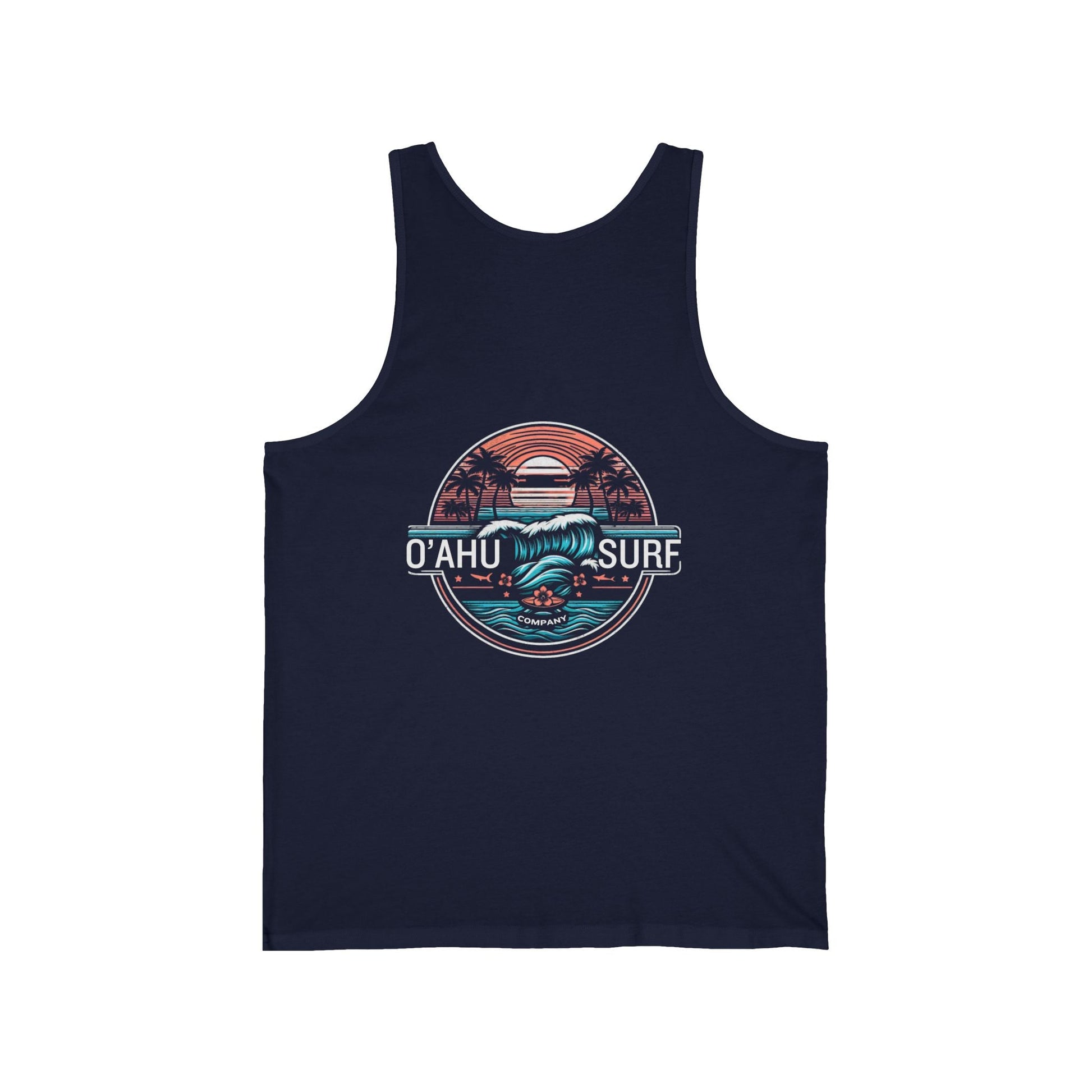 Men's Surf Tank Top Oahu Hawaii Ocean Wave - O'ahu Surf Company