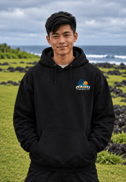 Oahu Hawaii Retro Surf Hoodie - O'ahu Surf Company