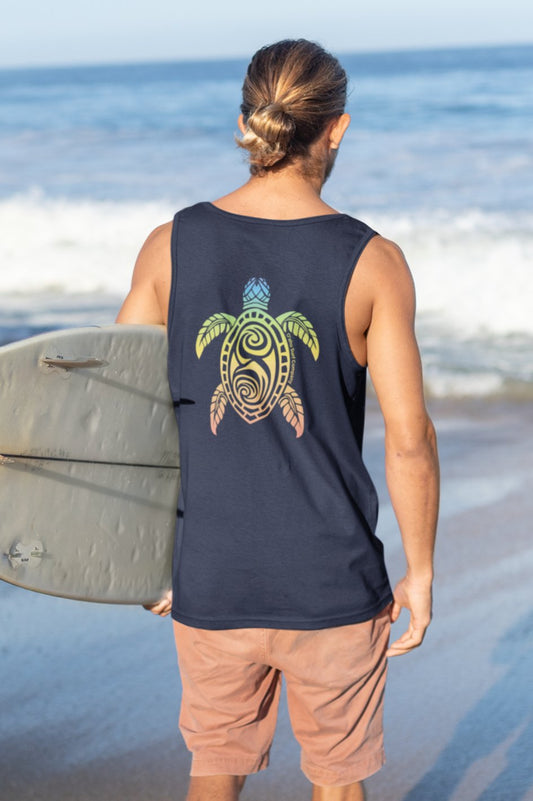 O'ahu Surf Company Logo Turtle Unisex Tank Top - O'ahu Surf Company