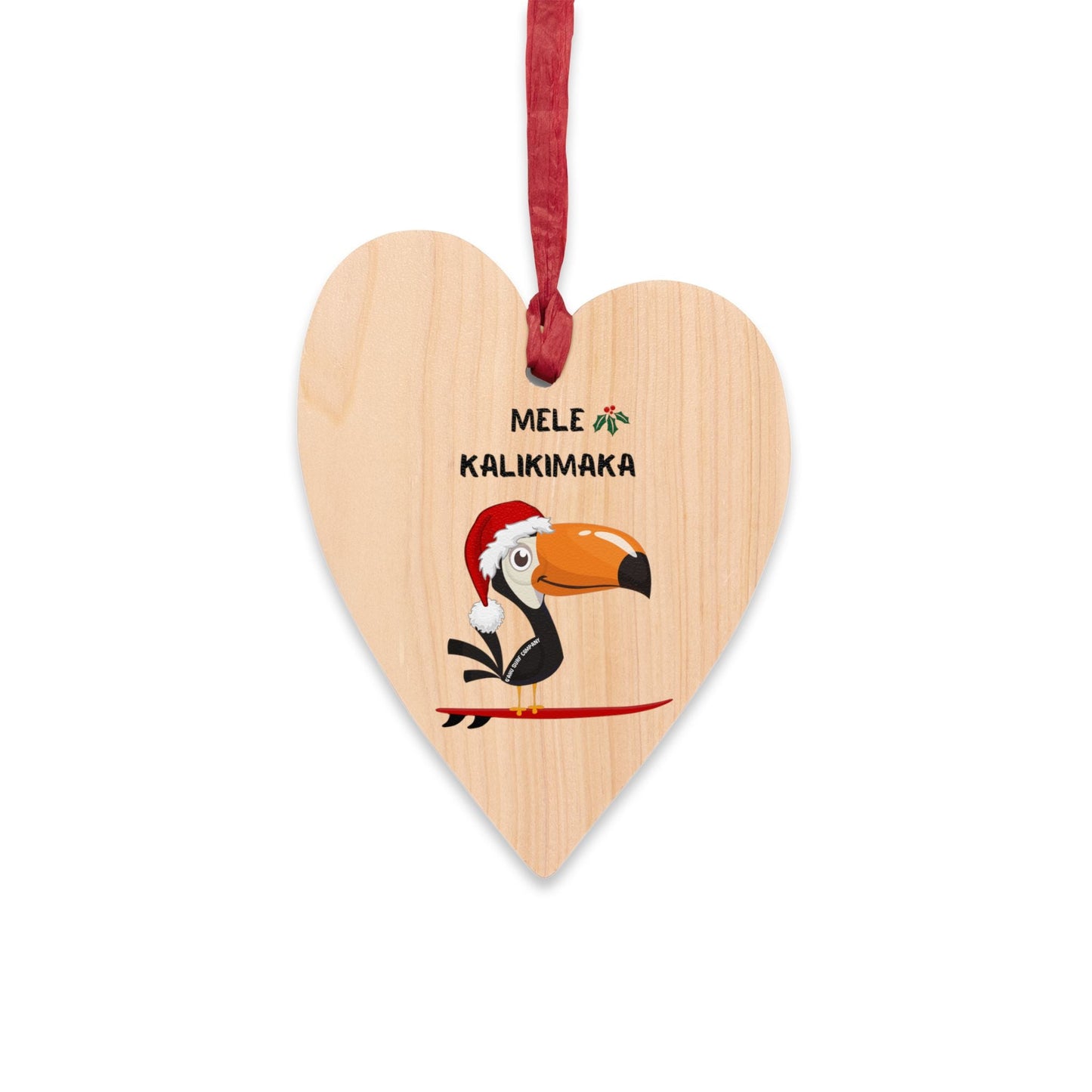 O'ahu Surf Company Ocean Wave Holiday Hawaii Wooden Ornament - O'ahu Surf Company