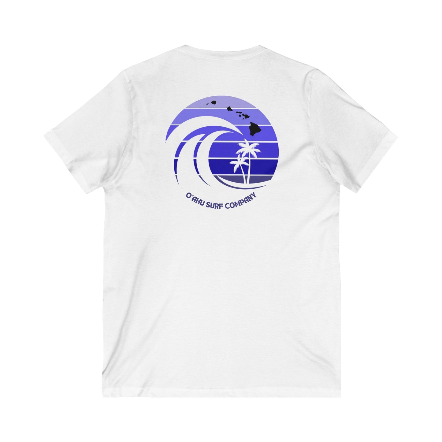 Ocean Wave Logo Oahu Surf V - Neck Island T-Shirt - O'ahu Surf Company