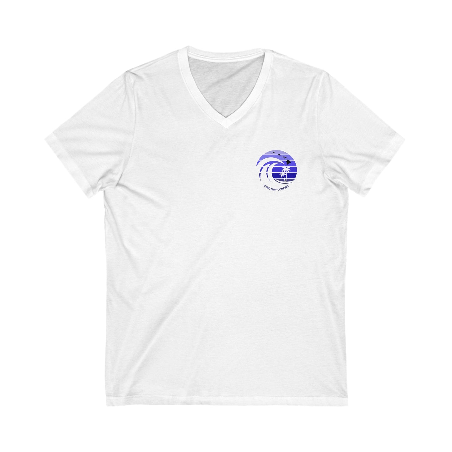 Ocean Wave Logo Oahu Surf V - Neck Island T-Shirt - O'ahu Surf Company
