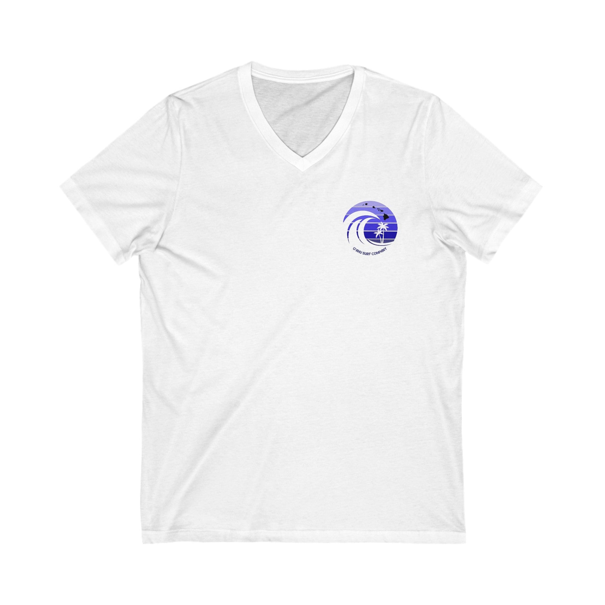 Ocean Wave Logo Oahu Surf V - Neck Island T-Shirt - O'ahu Surf Company