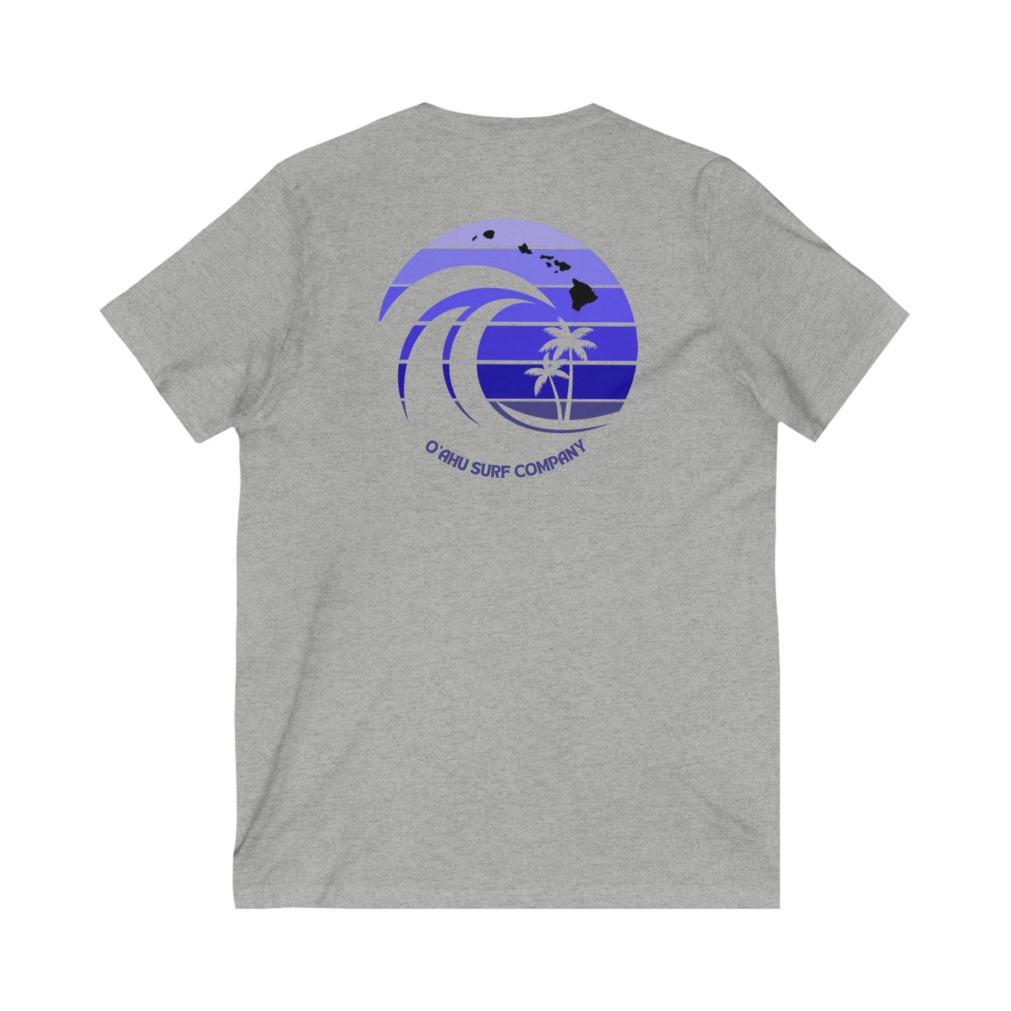 Ocean Wave Logo Oahu Surf V - Neck Island T-Shirt - O'ahu Surf Company