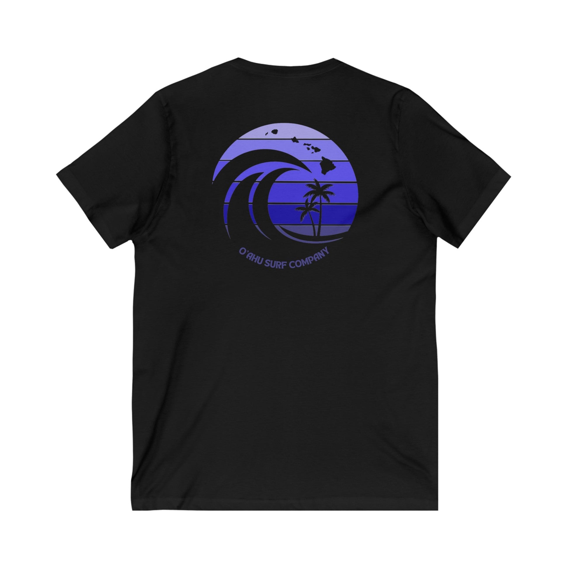 Ocean Wave Logo Oahu Surf V - Neck Island T-Shirt - O'ahu Surf Company