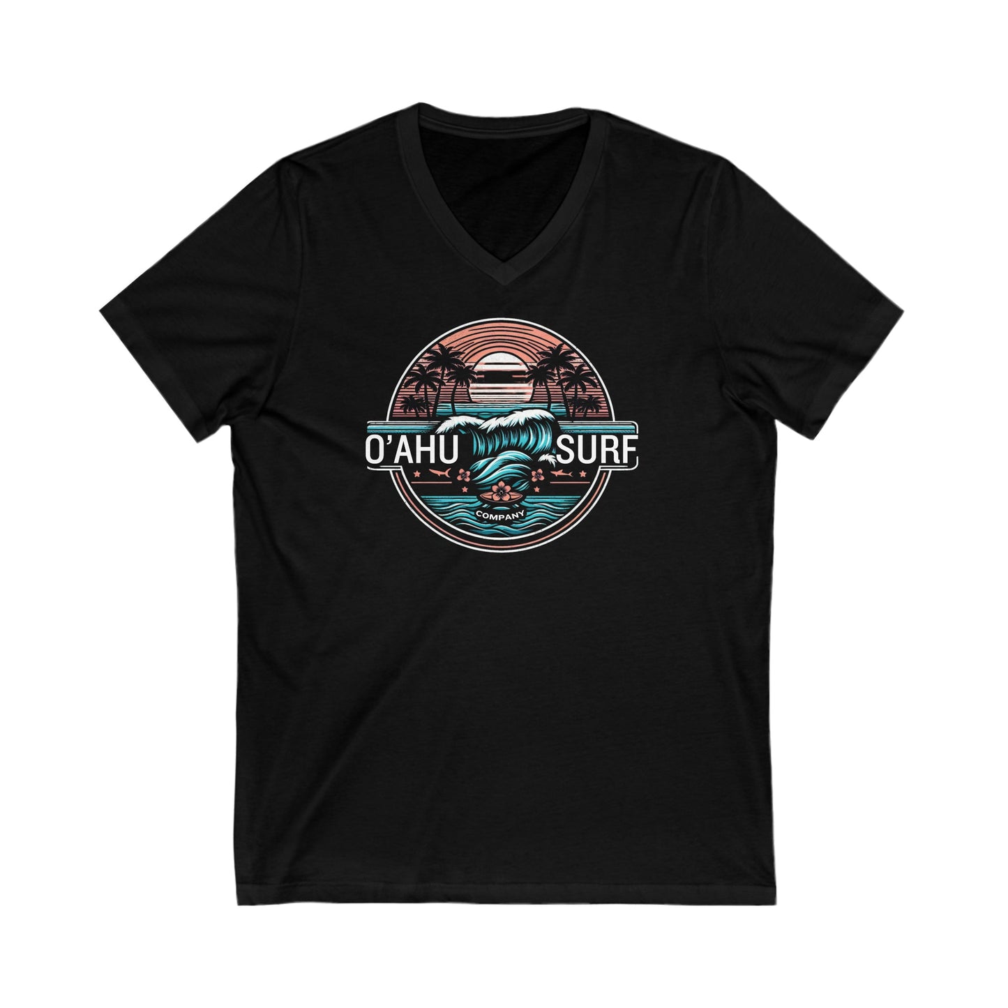 Ocean Wave V-Neck T-Shirt - O'ahu Surf Company