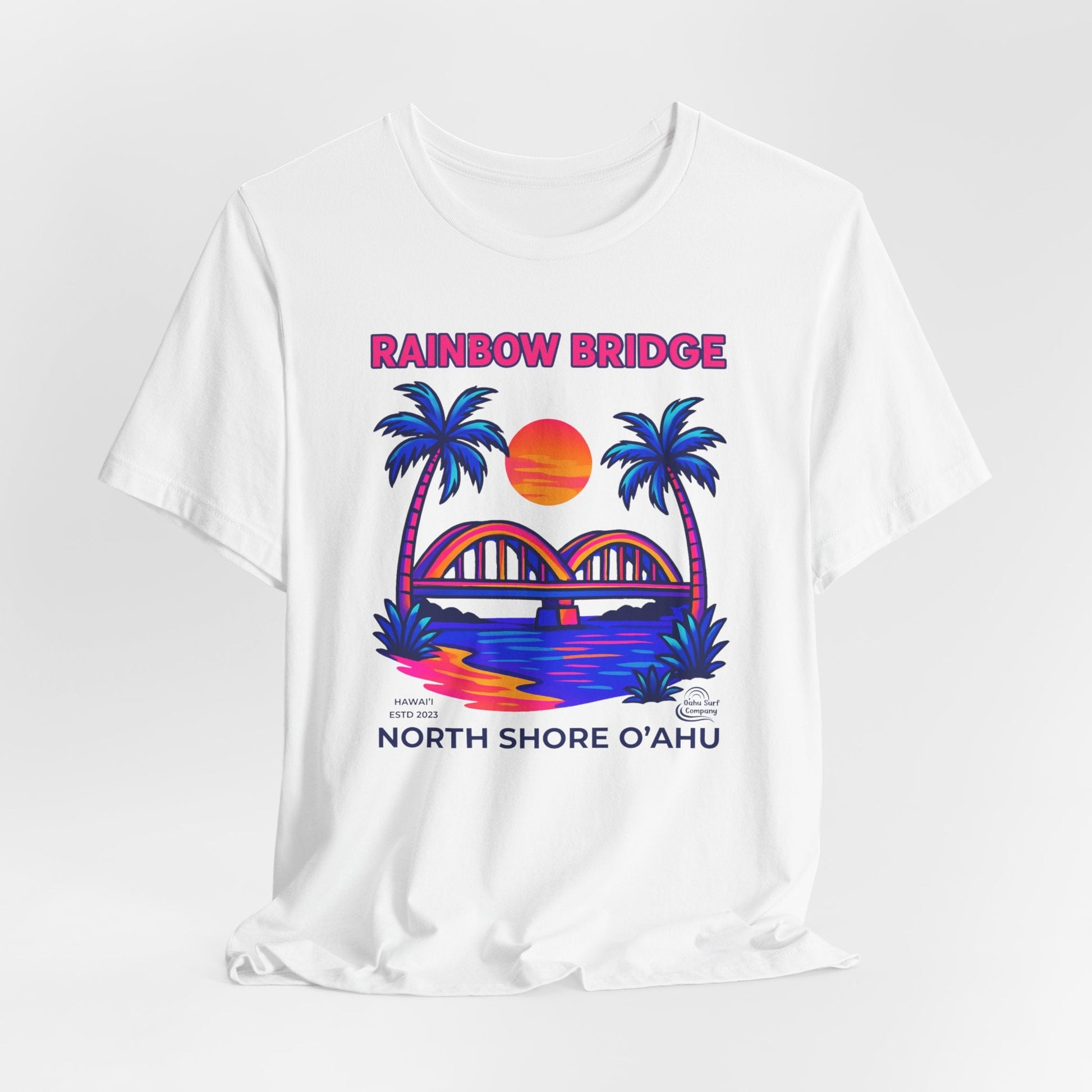 Rainbow Bridge Haleiwa North Shore Oahu Hawaii T-Shirt - O'ahu Surf Company
