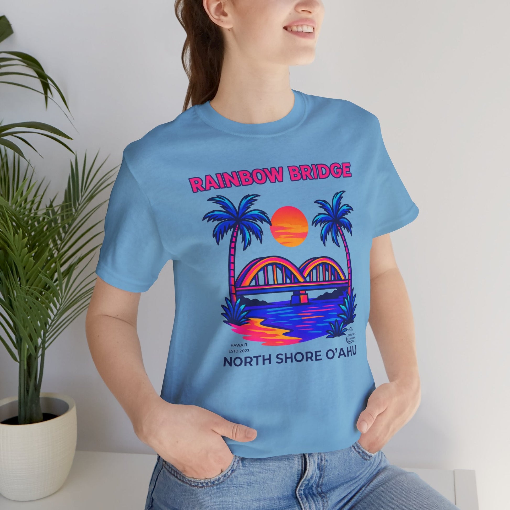 Rainbow Bridge Haleiwa North Shore Oahu Hawaii T-Shirt - O'ahu Surf Company