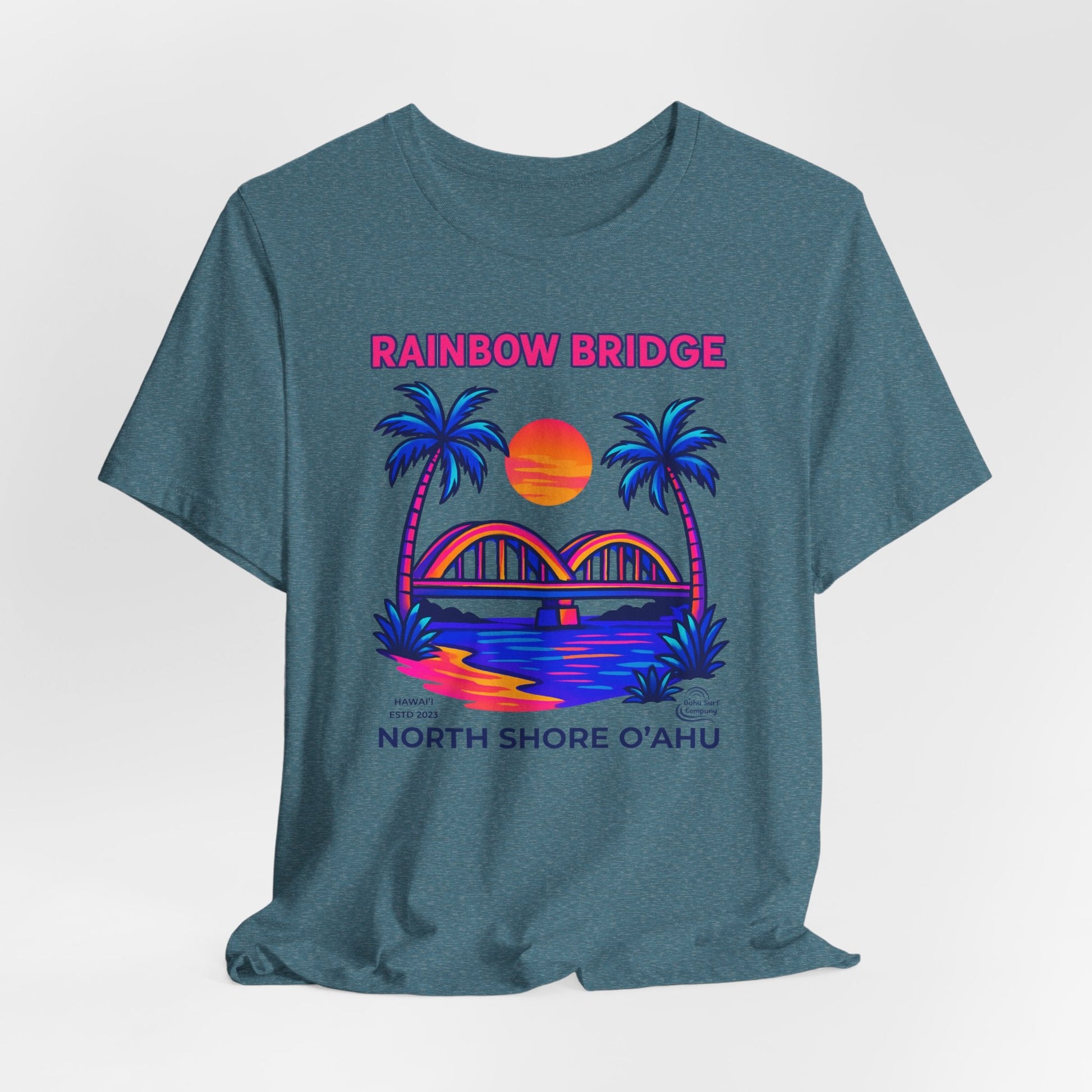 Rainbow Bridge Haleiwa North Shore Oahu Hawaii T-Shirt - O'ahu Surf Company