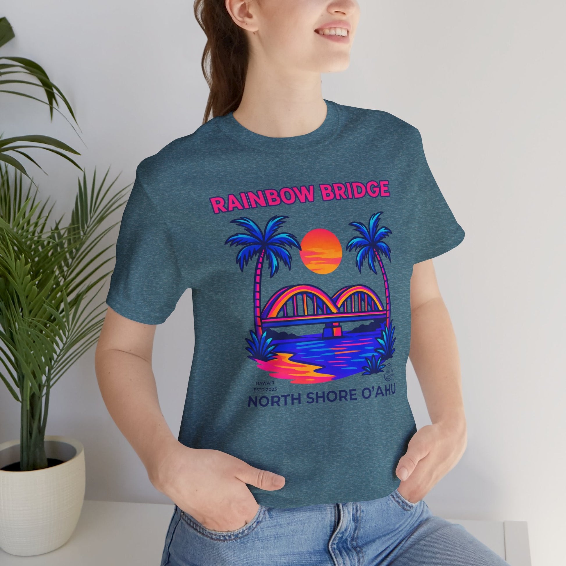 Rainbow Bridge Haleiwa North Shore Oahu Hawaii T-Shirt - O'ahu Surf Company