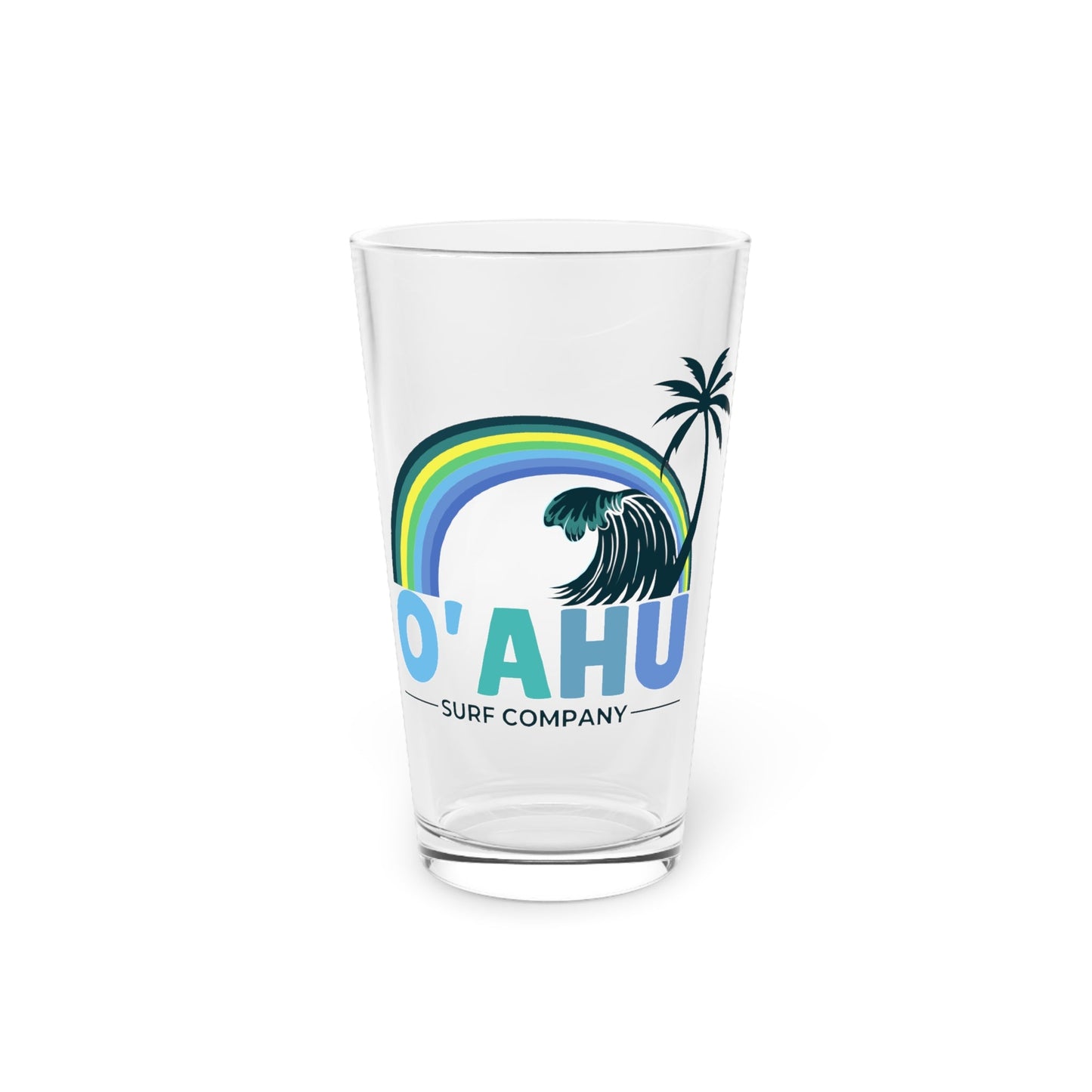 Rainbow Oahu Surf Hawaii Pint Glass - O'ahu Surf Company